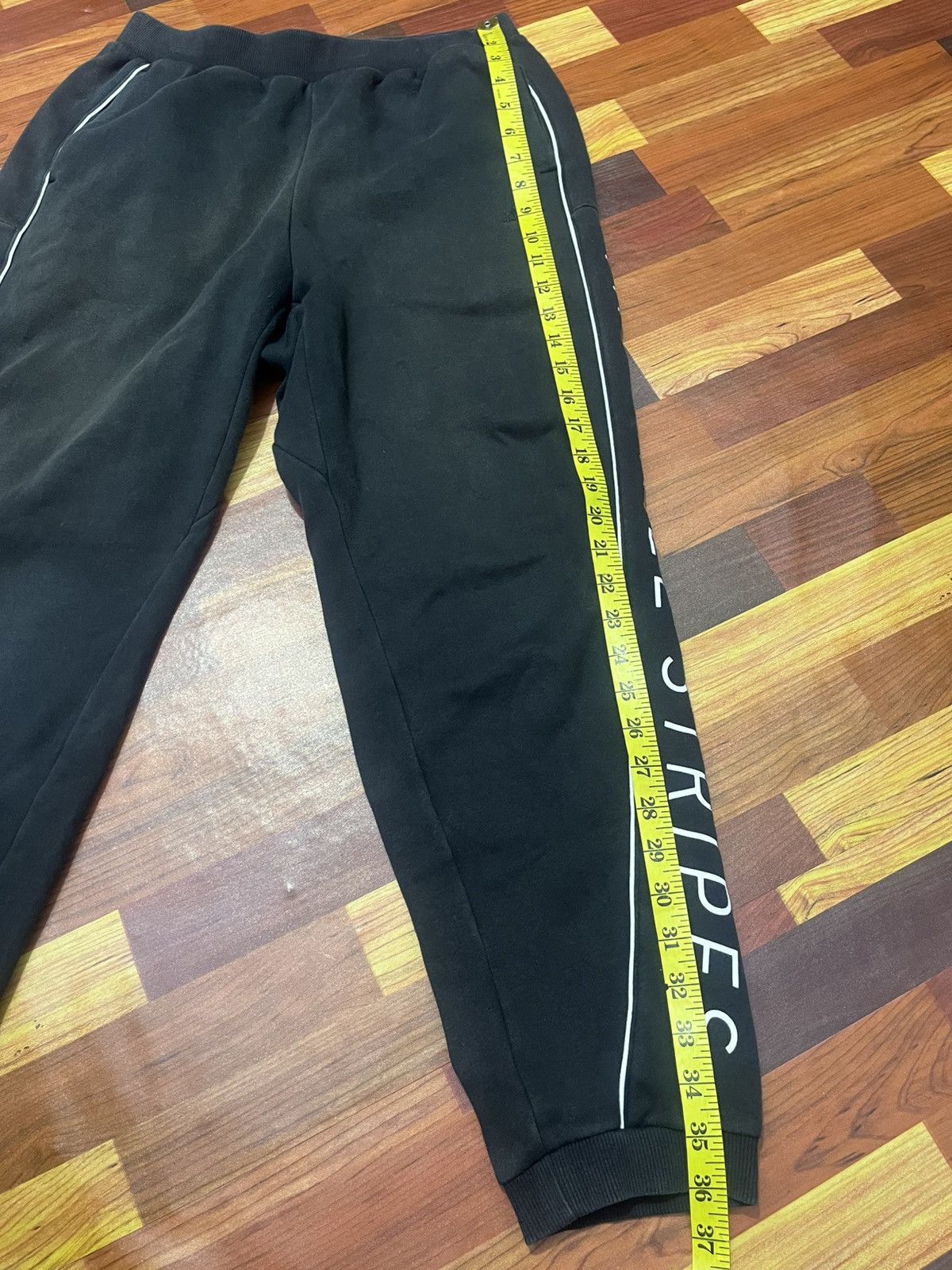 Adidas Adidas Three Stripes Side Text Jogger Pants Black Size US 30 / EU 46 - 9 Thumbnail