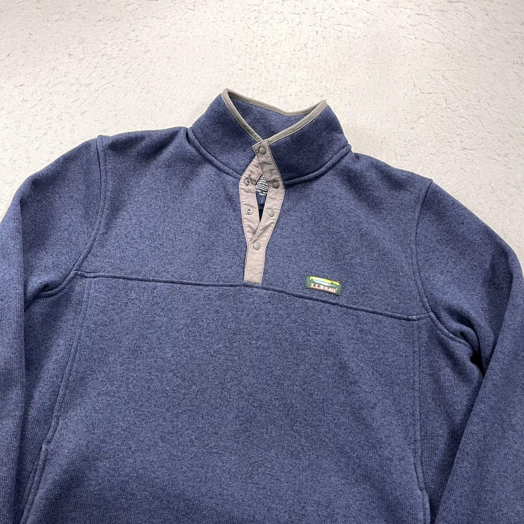 Vintage L.L. Bean Jacket Mens XL Blue Fleece Pullover Snap T Zip Outdoor Regular Fit Size US XL / EU 56 / 4 - 3 Thumbnail