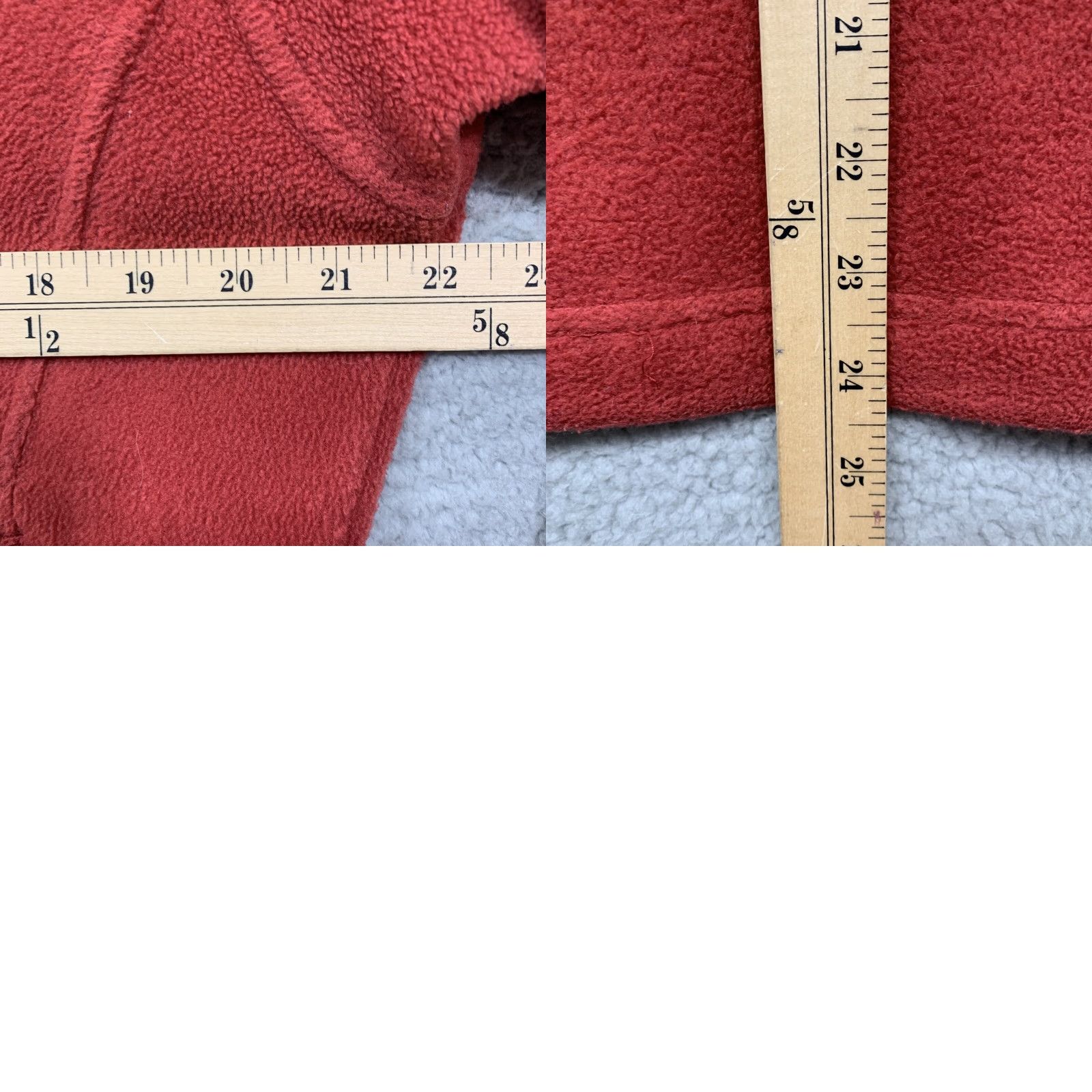 Vintage Columbia Fleece Jacket Womens Full Zip M Orange/Red Zip Pockets Side Pull Cords Size M / US 6-8 / IT 42-44 - 9 Thumbnail