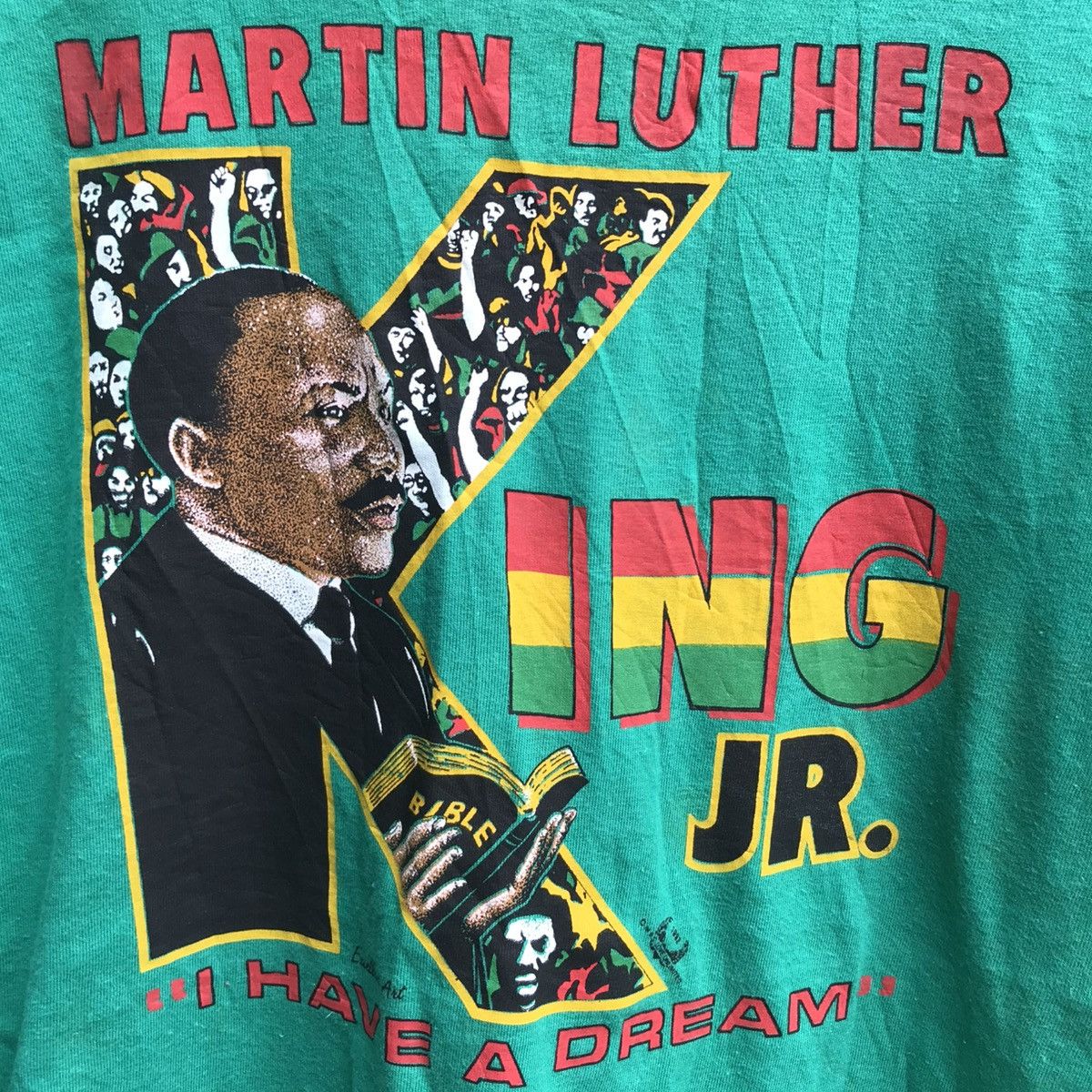 Vintage Vintage 90s MARTIN LUTHER KING jr usa president tee Size US M / EU 48-50 / 2 - 3 Thumbnail