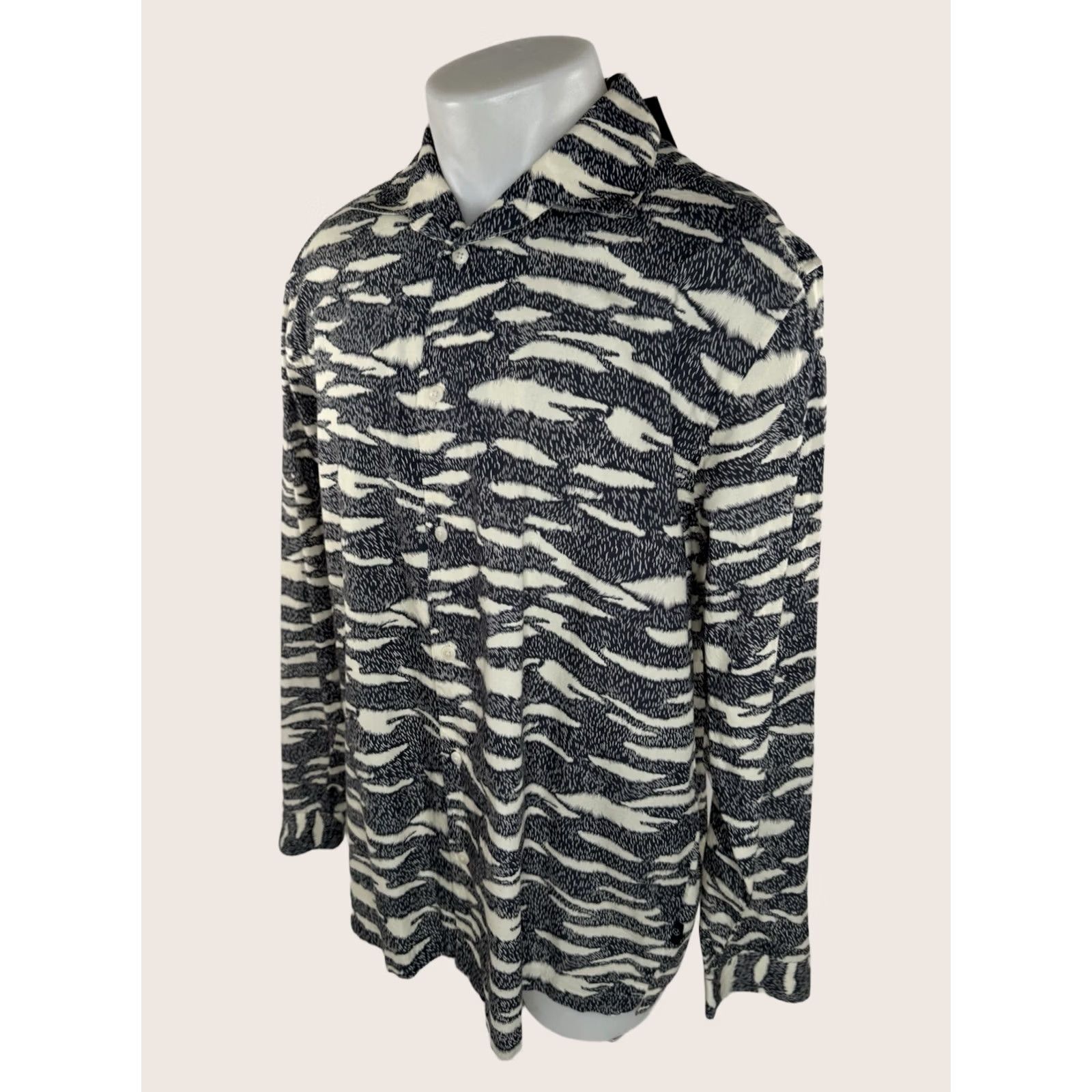 Ted Baker TED BAKER Shirt Zebra Stripe Annex Mens Size 5 Blue/White Long Sleeve Button-Up Size US S / EU 44-46 / 1 - 1 Thumbnail