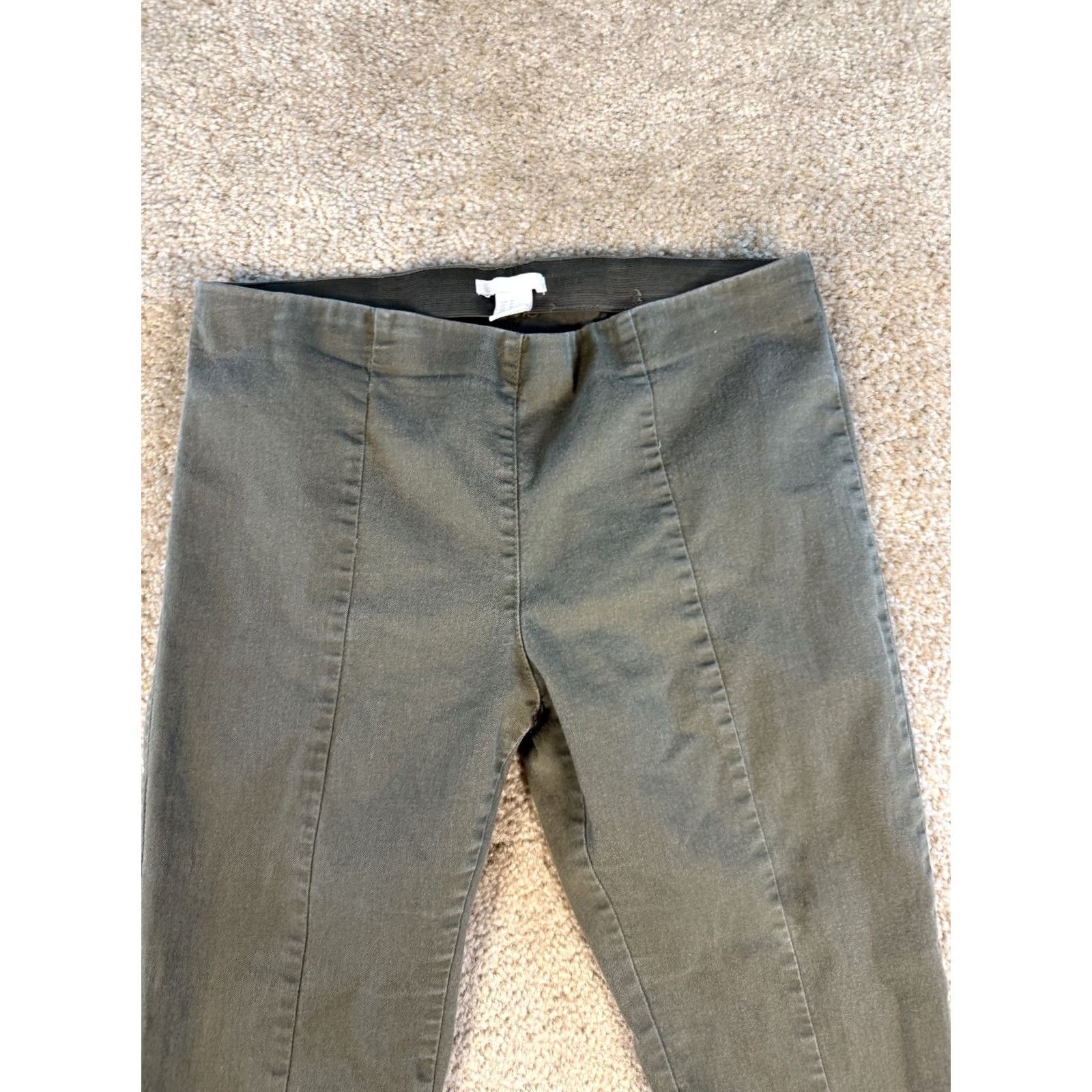 H&M H M Womens Pants Green Size 14 Ankle Pull on Skinny Y2K Size 36" / US 14 / IT 50 - 2 Thumbnail