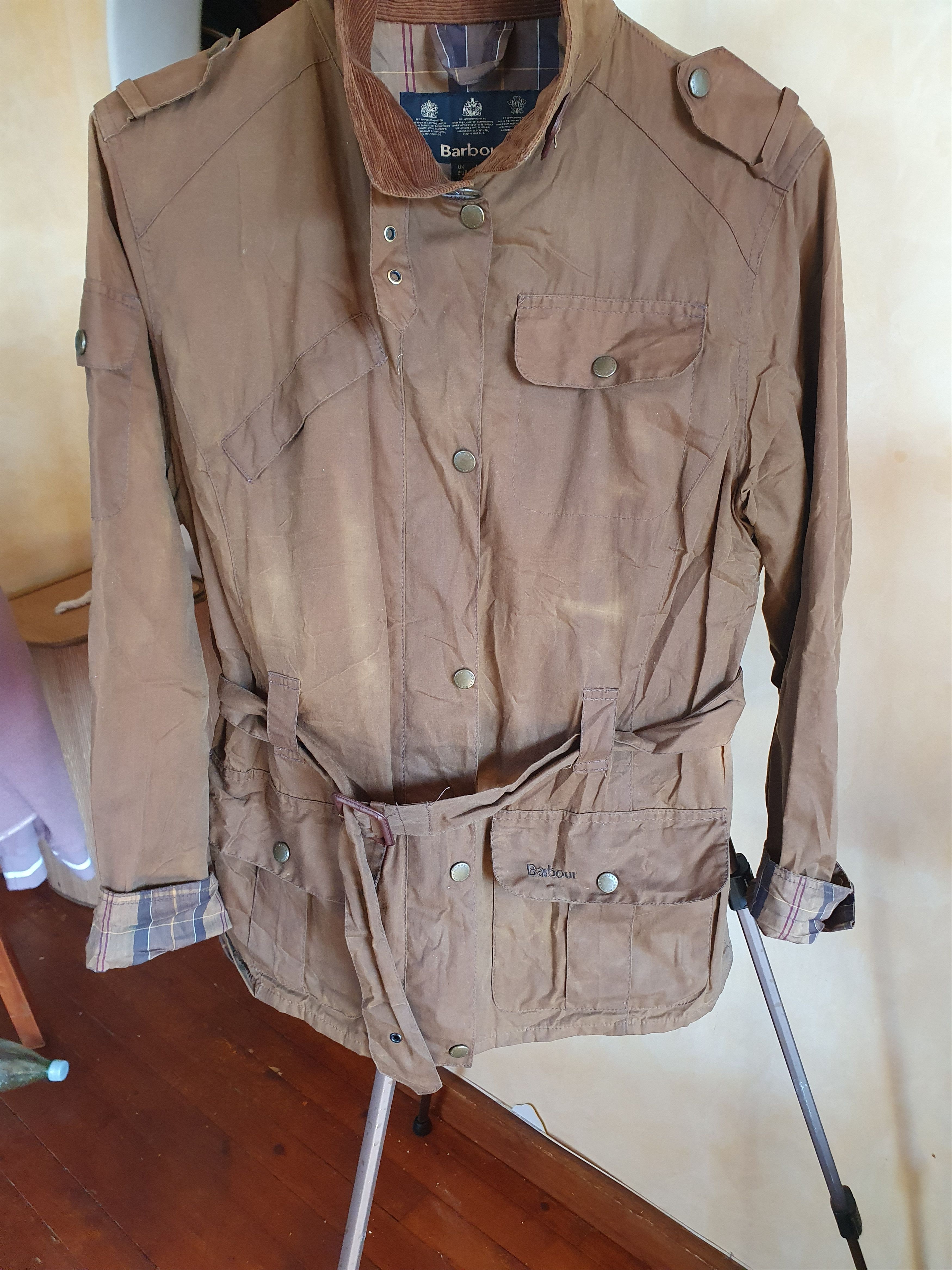 Barbour Barbour L77 Flyweight Wax Amelia Jacket Womens Belted Size L / US 10 / IT 46 - 12 Thumbnail