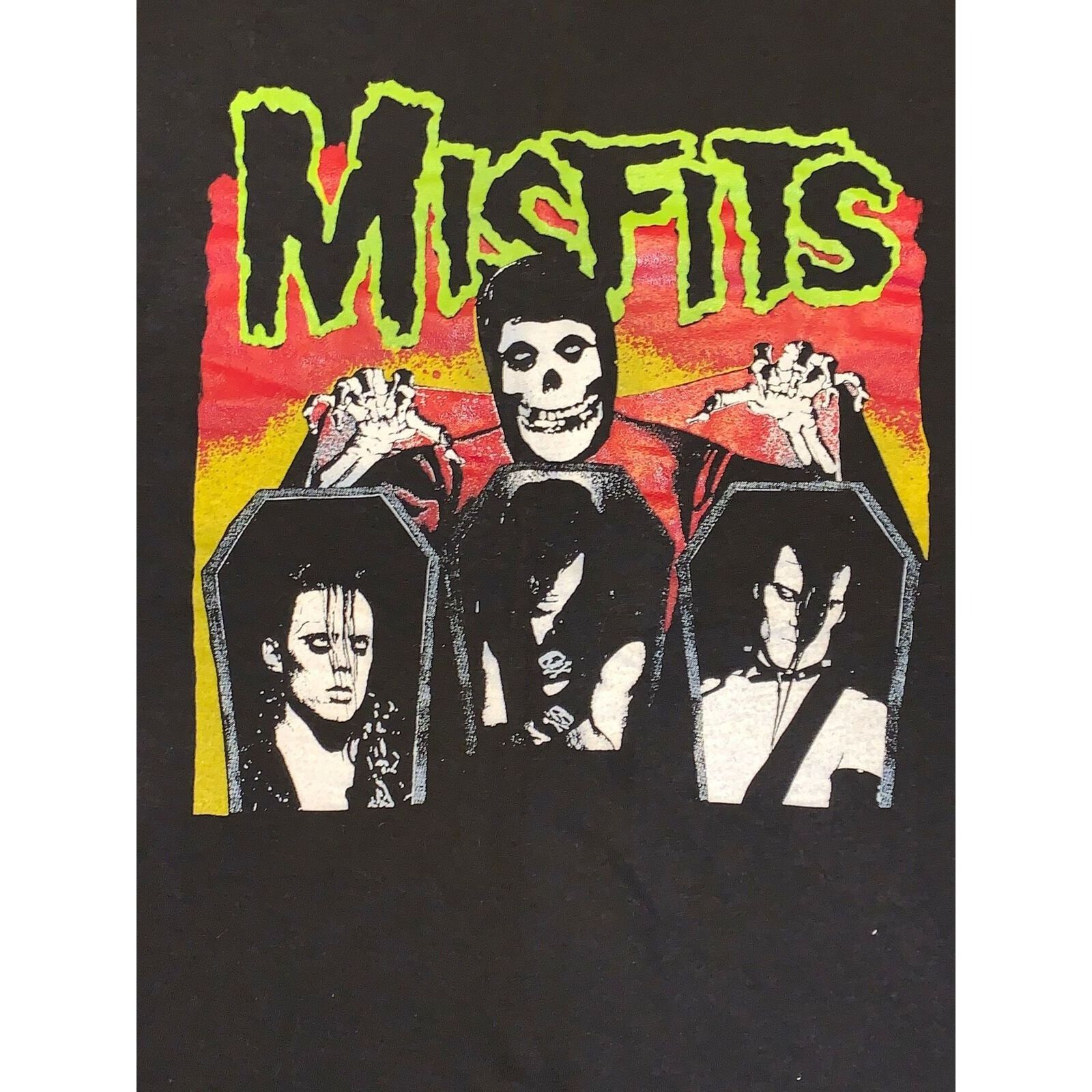 Band Tees × Vintage VINTAGE 1980s THE MISFITS EVILIVE BLACK LARGE T-SHIRT Size US L / EU 52-54 / 3 - 2 Thumbnail