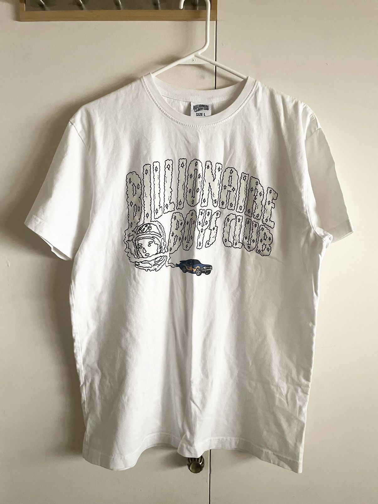 Billionaire Boys Club Billionaire Boys Club Smoking Car Logo Tee White Size US L / EU 52-54 / 3 - 1 Thumbnail