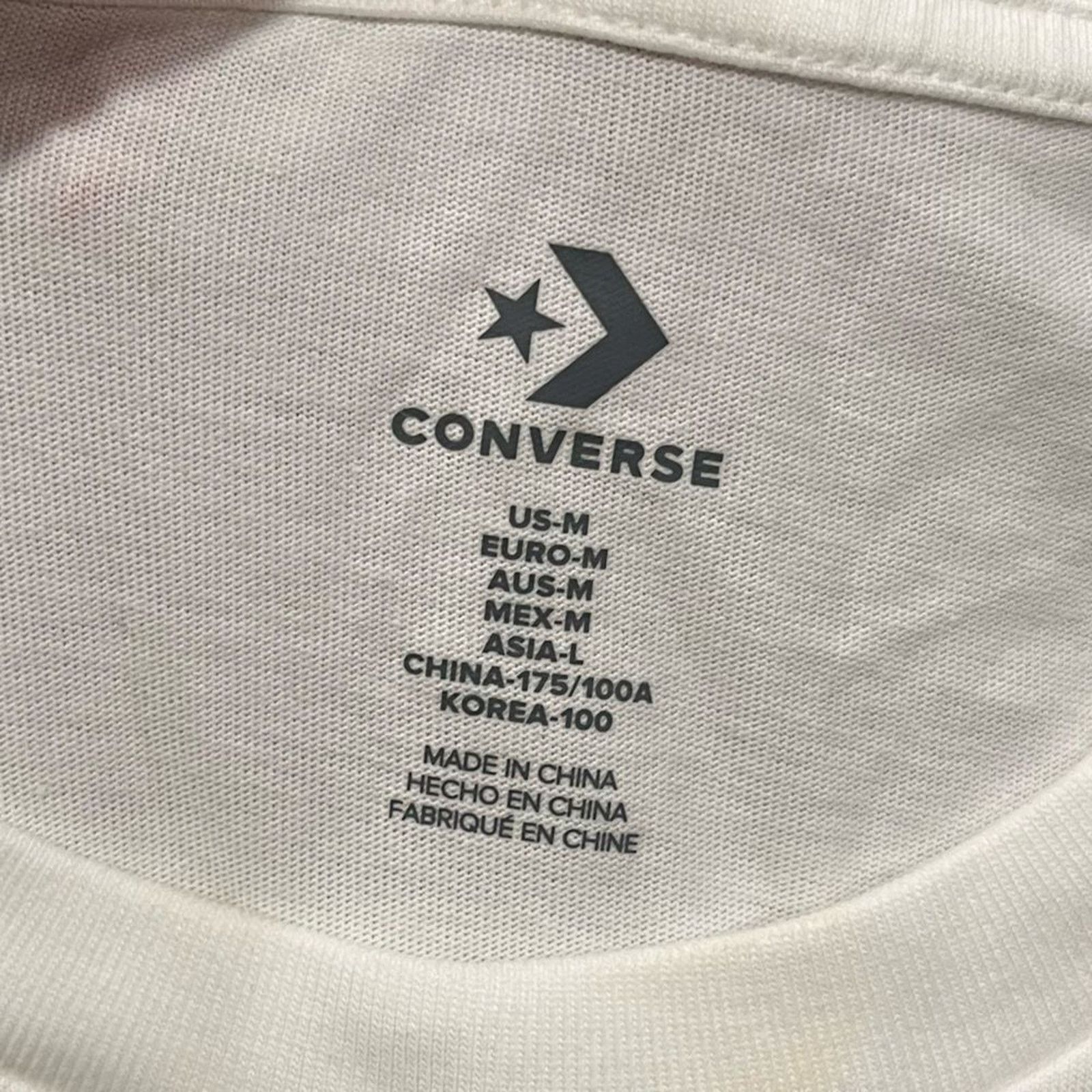 Converse NWOT Converse All Star T-Shirt Short Sleeve Crewneck White M Size US M / EU 48-50 / 2 - 4 Thumbnail