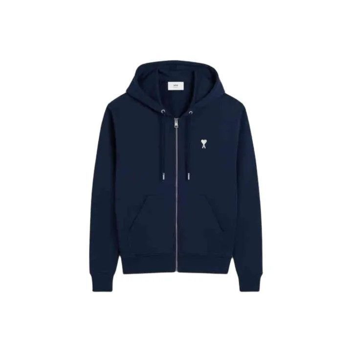 AMI AMIPARIS Heart Embroidery Casual Zip-Up Hoodie -2507 Size US S / EU 44-46 / 1 - 1 Thumbnail