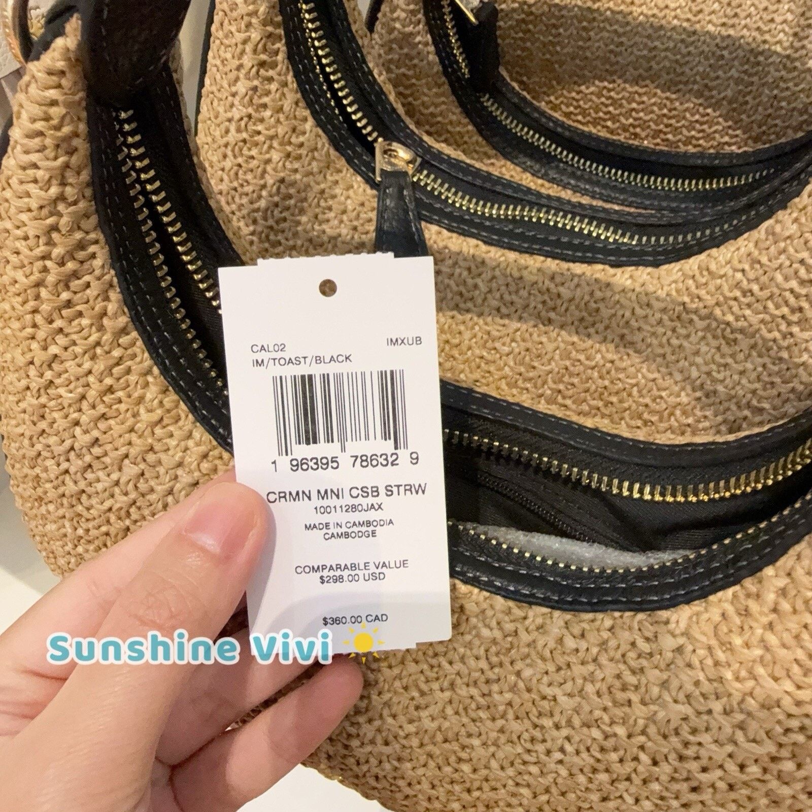 Coach NWT Coach Carmen Mini Crossbody Bag CAL02 Toast/Black Size ONE SIZE - 5 Thumbnail