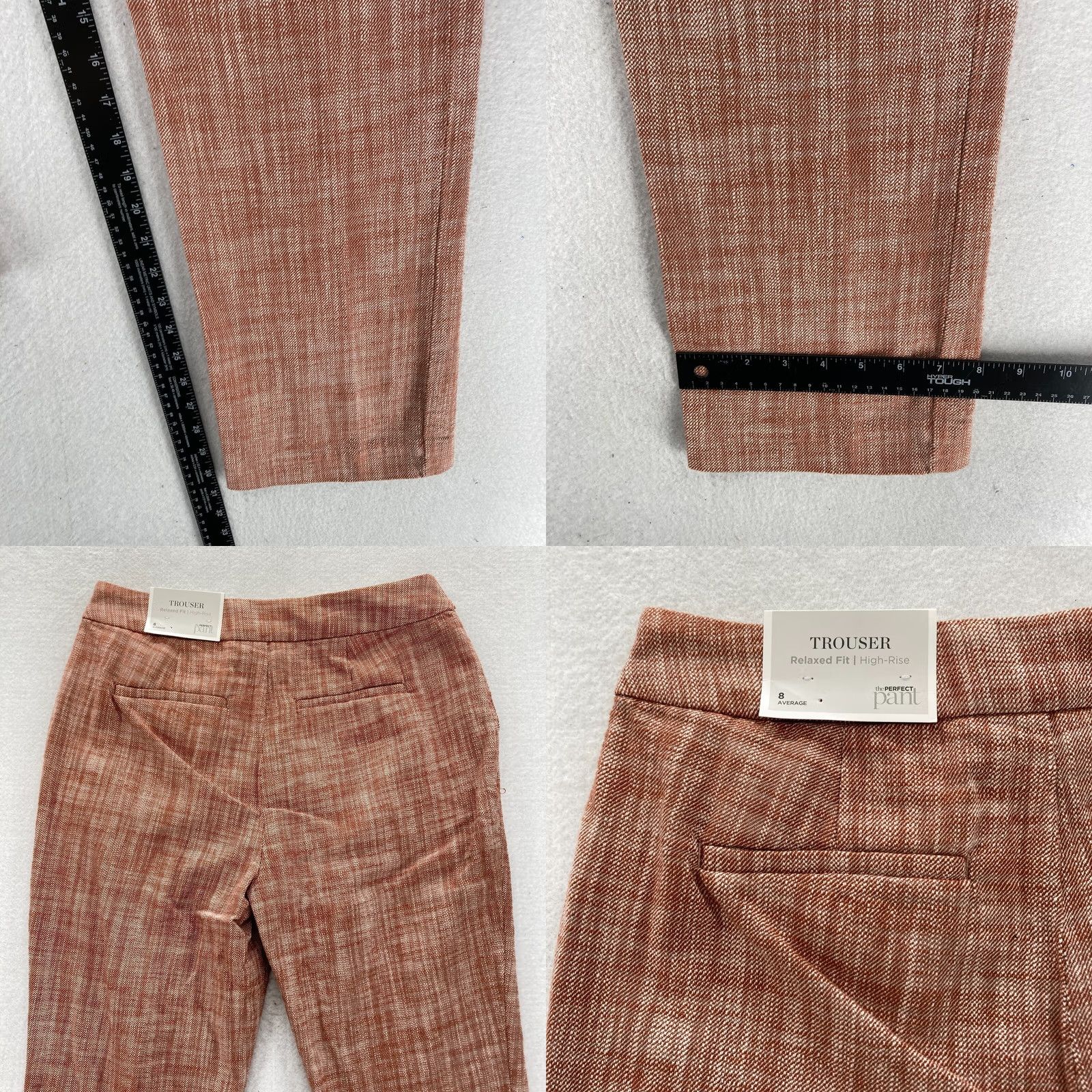 Vintage Christopher & Banks Pants Women's 8 Red Straight Leg Adjustable Waist Trouser Size 30" / US 8 / IT 44 - 8 Thumbnail