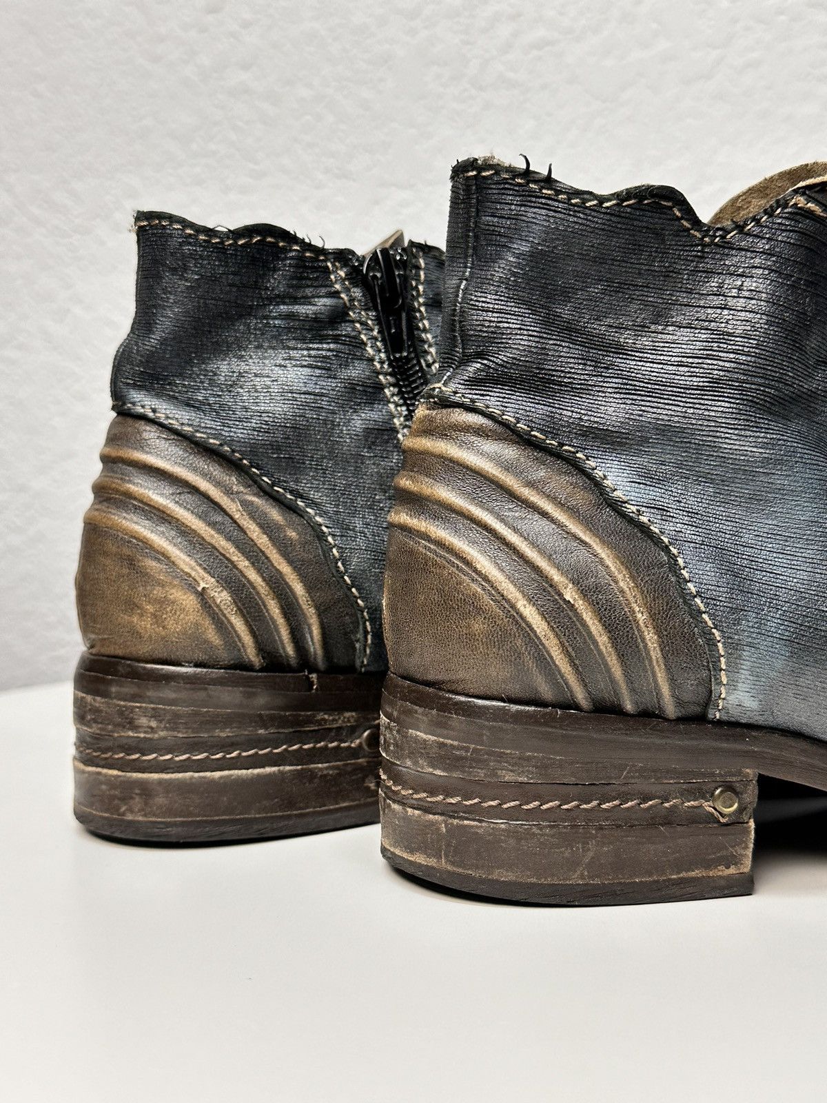 A.S.98 Meltal Zip Italy Leather Mens Boots AS 98 Style Rick Owens Size US 9 / IT 39 - 5 Thumbnail