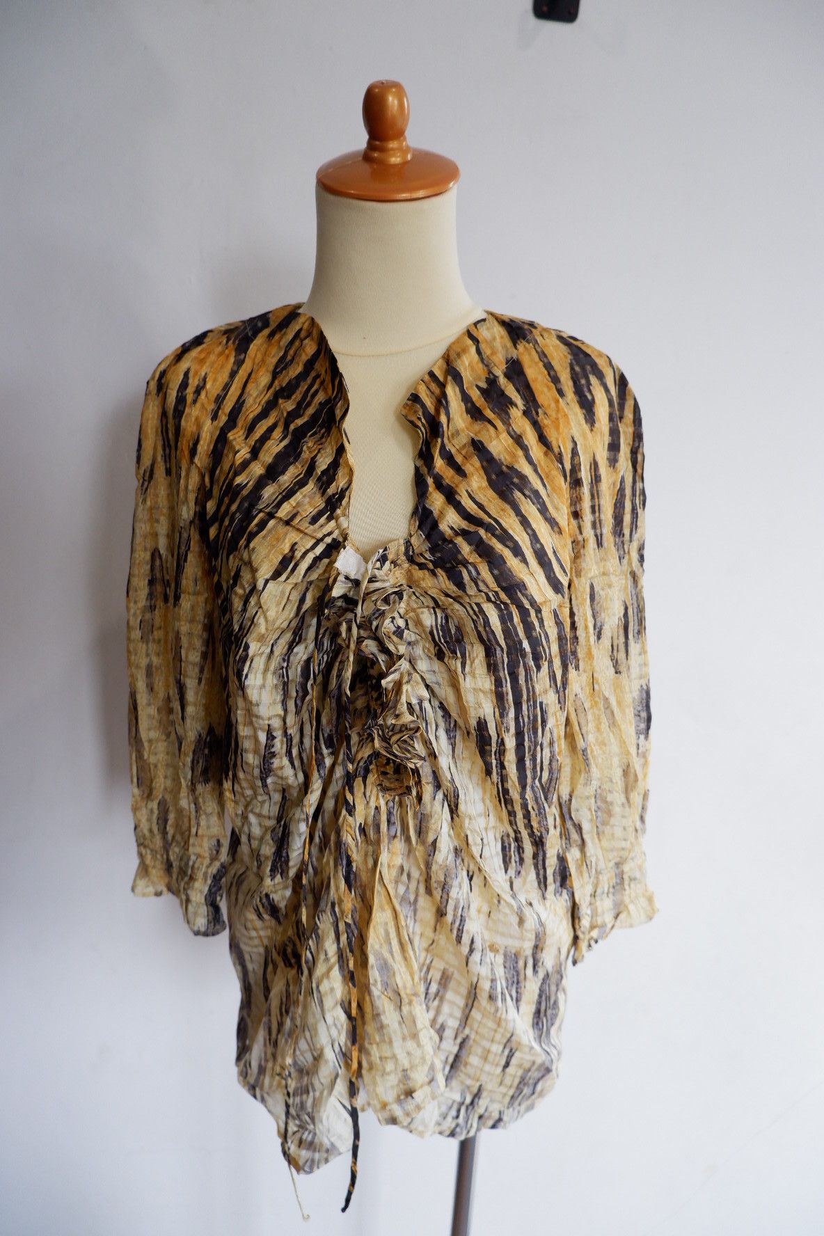 Roberto Cavalli Roberto Cavalli - 2000s Silk Printed Blouse Shirt Size M / US 6-8 / IT 42-44 - 1 Thumbnail