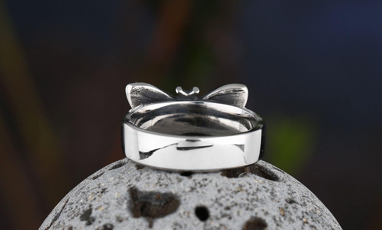 Handmade Creative Butterfly Skull Ring Size ONE SIZE - 4 Thumbnail
