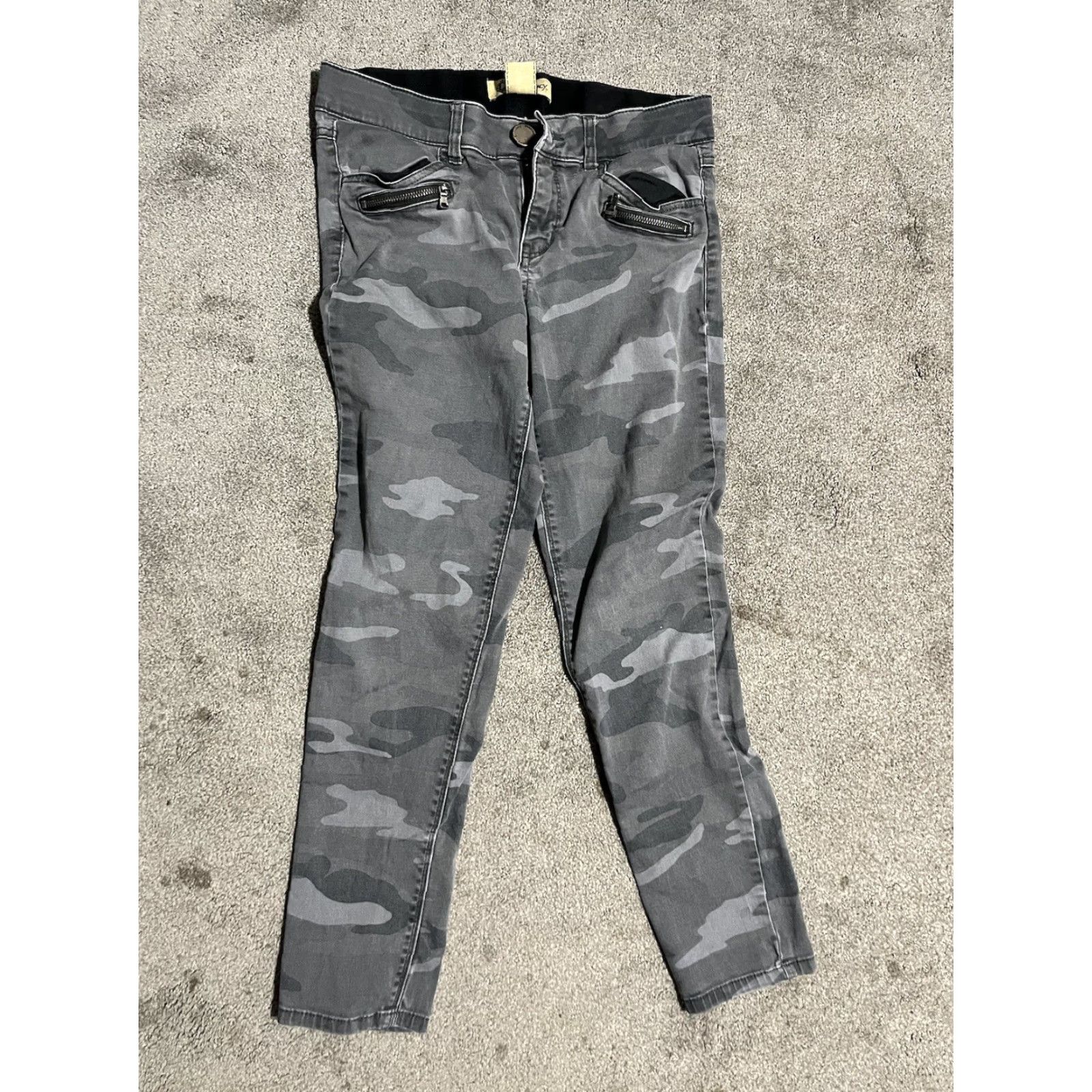 Vintage Democracy Ab Technology Mid Rise Skinny Gray Camo Stretch Jeans Size 6 Women Size 28" / US 6 / IT 42 - 2 Thumbnail