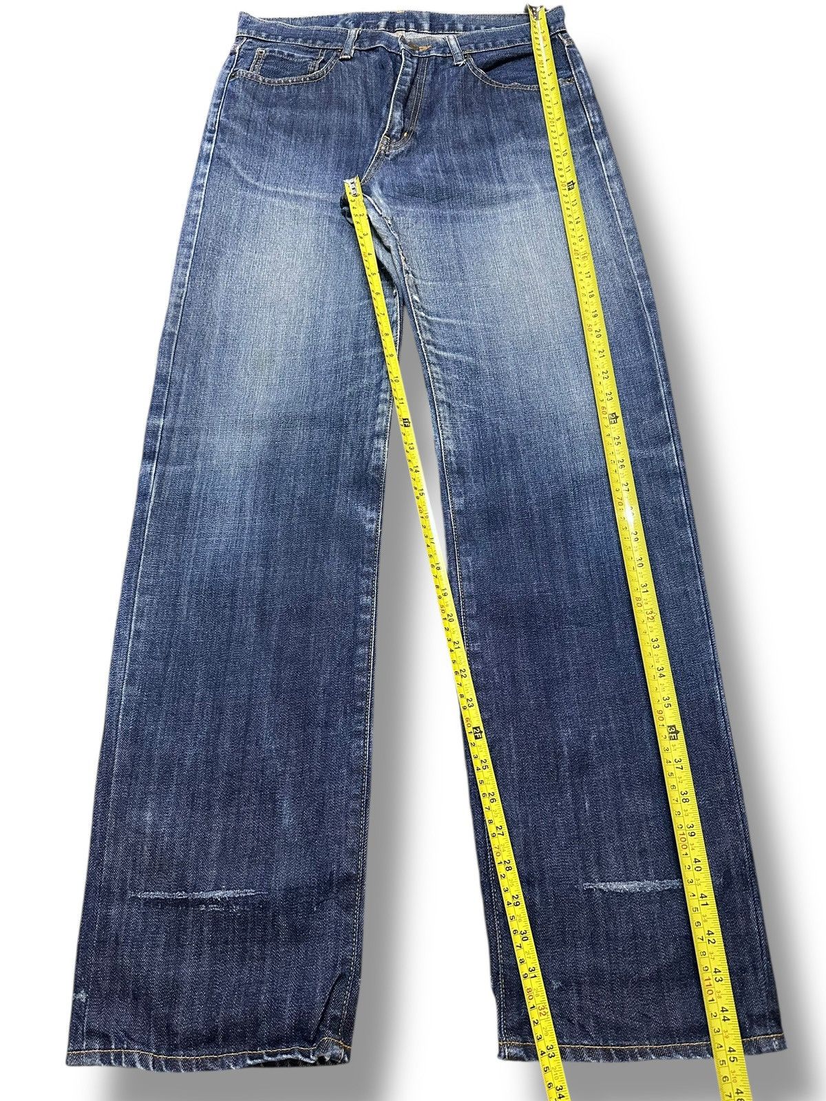 Japanese Brand Vintage Uniqlo Distressed Baggy Loose Style Jeans With Faded Size US 32 / EU 48 - 11 Thumbnail