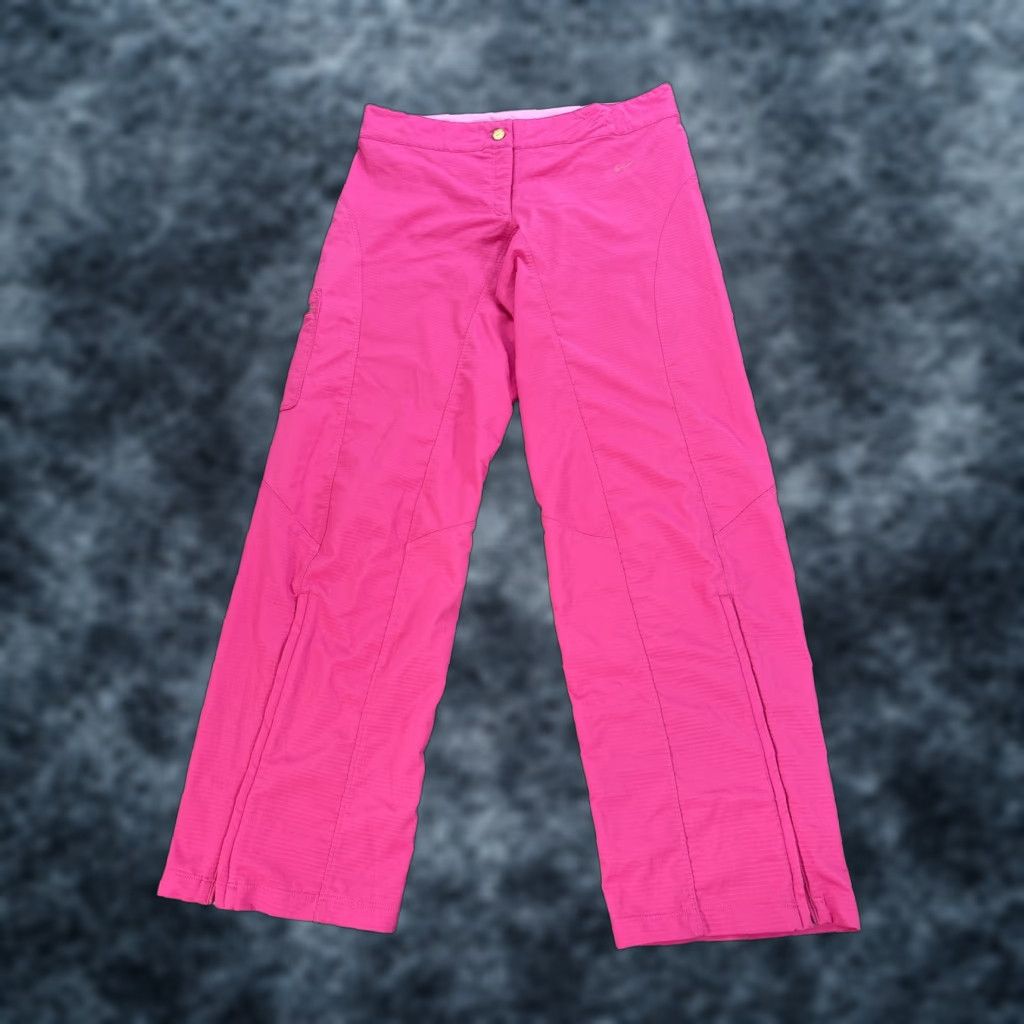 Nike VINTAGE Nike Pants Women Medium Hot Pink Baggy Cargo Y2K High Rise Khakis Straight M Womens Size 32" / US 10 / IT 46 - 1 Thumbnail