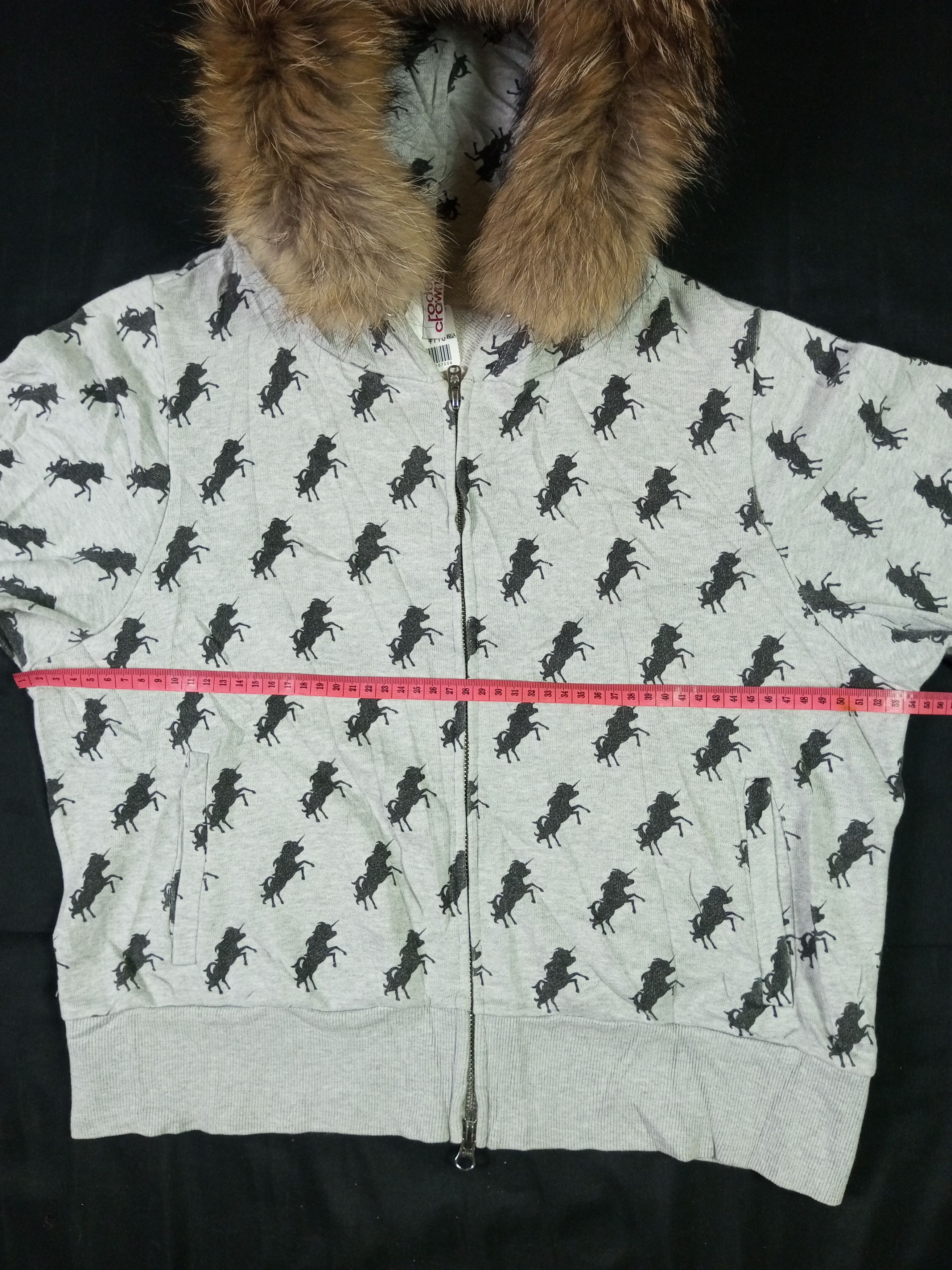 If Six Was Nine Rodeo Crown Japanese Crop Top Women Fur Zipper Hoodie AOP Size M / US 6-8 / IT 42-44 - 7 Thumbnail