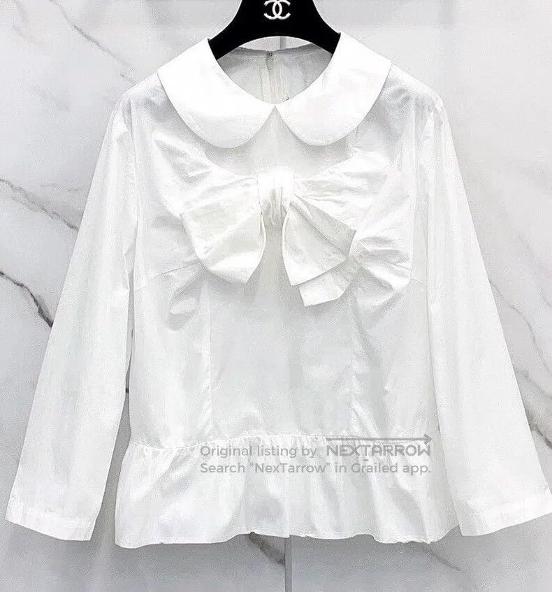 Comme des Garcons Comme Des Garcons White Peter Pan Collar Shirt Size M / US 6-8 / IT 42-44 - 4 Thumbnail