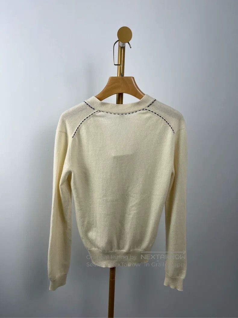 Hermes Hermes Beige V-neck Knit Cardigan Size XXS / US 00 / IT 34 - 2 Thumbnail