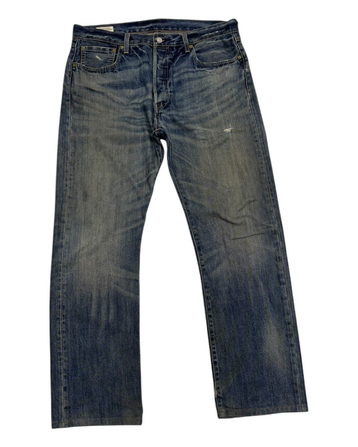 Levi's VTG LEVIS 501 BIG E DISTRESSED DENIM JEANS Size US 35 - 3 Thumbnail
