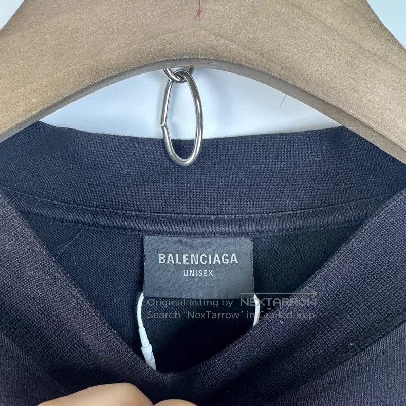 Balenciaga Balenciaga Black wifi letter logo printed short sleeve T-s Size US L / EU 52-54 / 3 - 4 Thumbnail