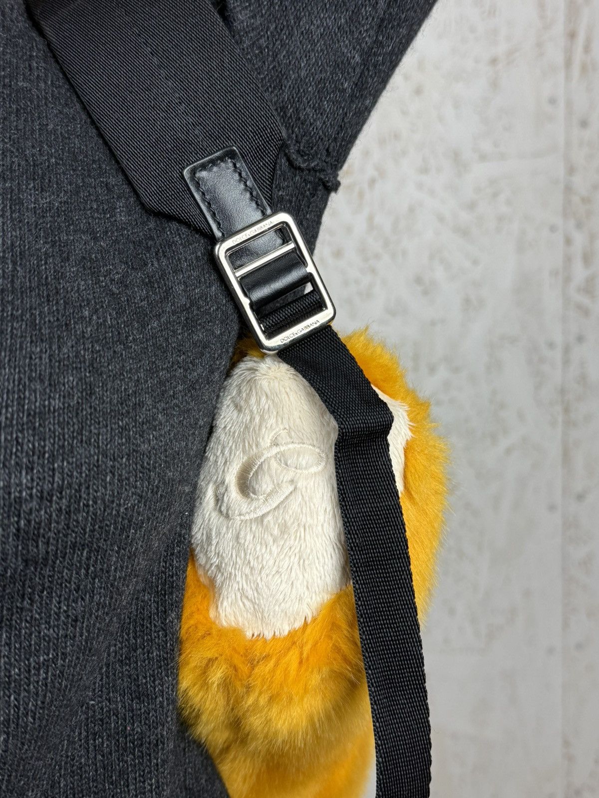 Dolce & Gabbana Dolce & Gabbana Faux Fur Teddy Bear Animal Backpack Orange Size ONE SIZE - 8 Thumbnail