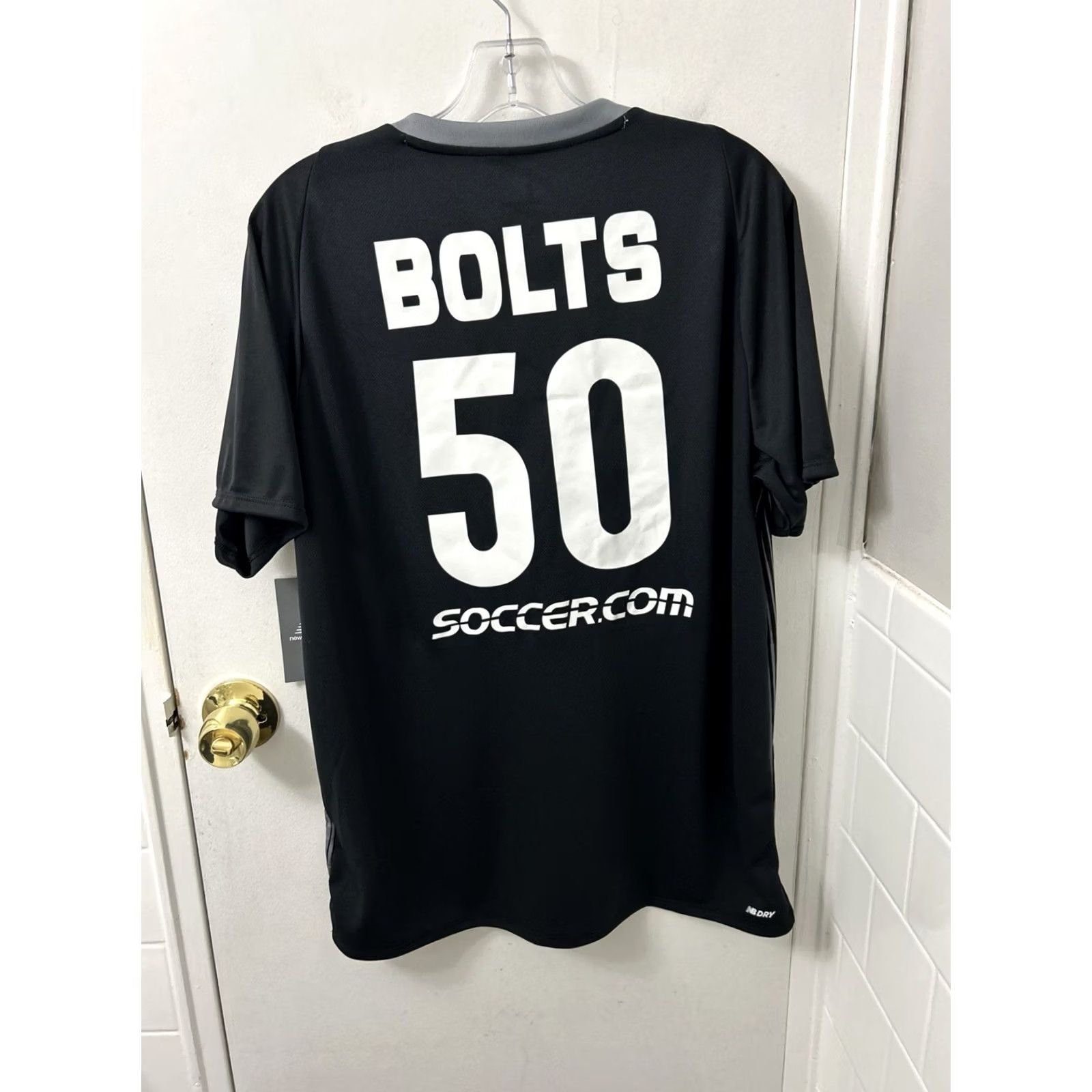 New Balance New Balance Boston Bolts Soccer Jersey Mens Large Black #50 BBJI NB Dry NWT Size US L / EU 52-54 / 3 - 7 Thumbnail