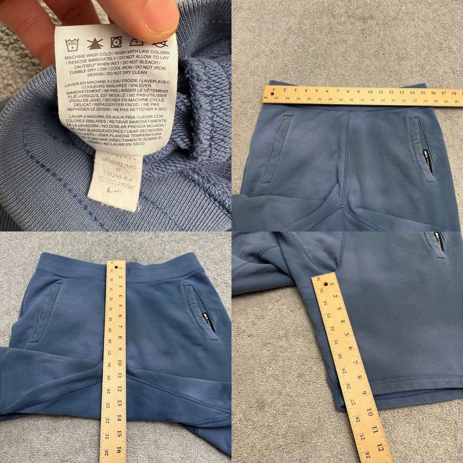 Nike Nike SB Tech Fleece Sweat Shorts Mens Medium Blue Textured Proprietary Skate Size US 31 - 9 Thumbnail