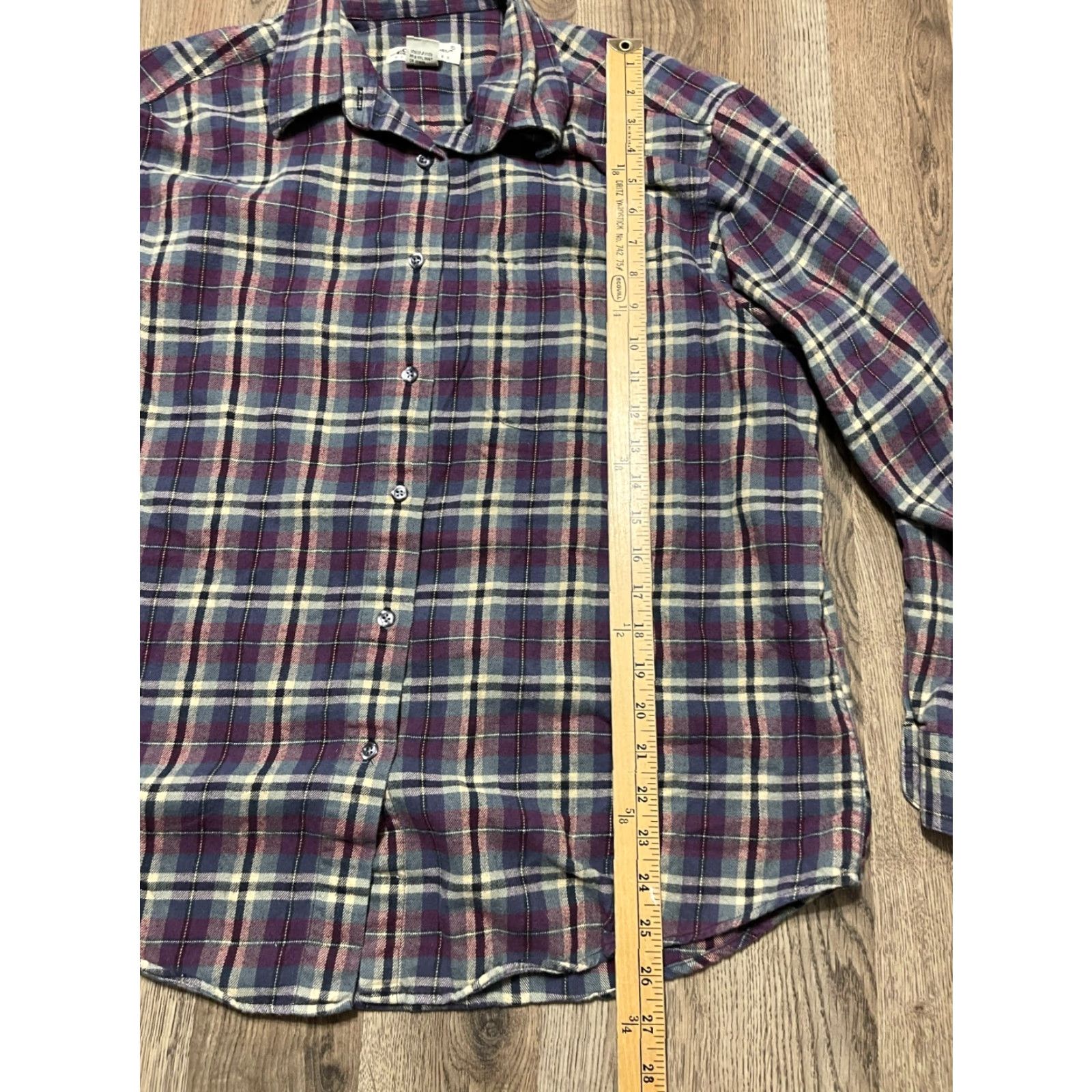 Eddie Bauer Eddie Bauer Shirt Women's XL Red Blue Plaid Button Up Long Sleeve Size XL / US 12-14 / IT 48-50 - 7 Thumbnail