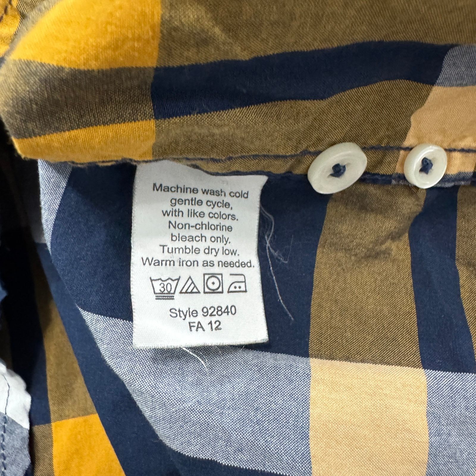 J.Crew J Crew Shirt Men's Large Blue Orange Tartan Plaid Check Size US L / EU 52-54 / 3 - 5 Thumbnail