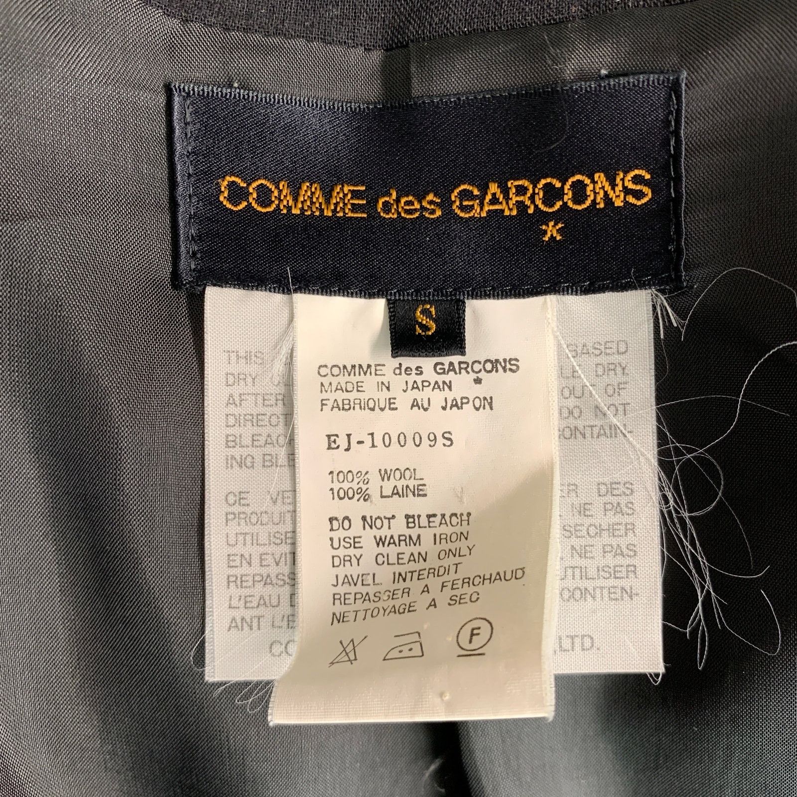 Comme des Garcons COMME des GARCONS Size S Black Wool Open Front Jacket Size S / US 4 / IT 40 - 6 Thumbnail
