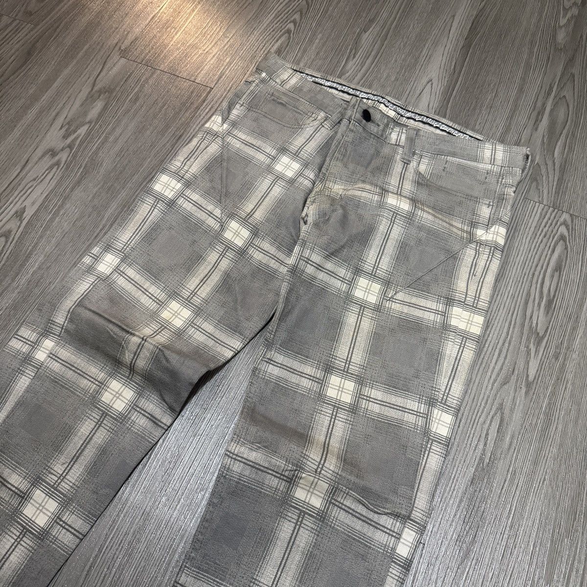 Number (N)ine AW07 Number (N)ine Pain Checker Pants Size US 34 / EU 50 - 3 Thumbnail