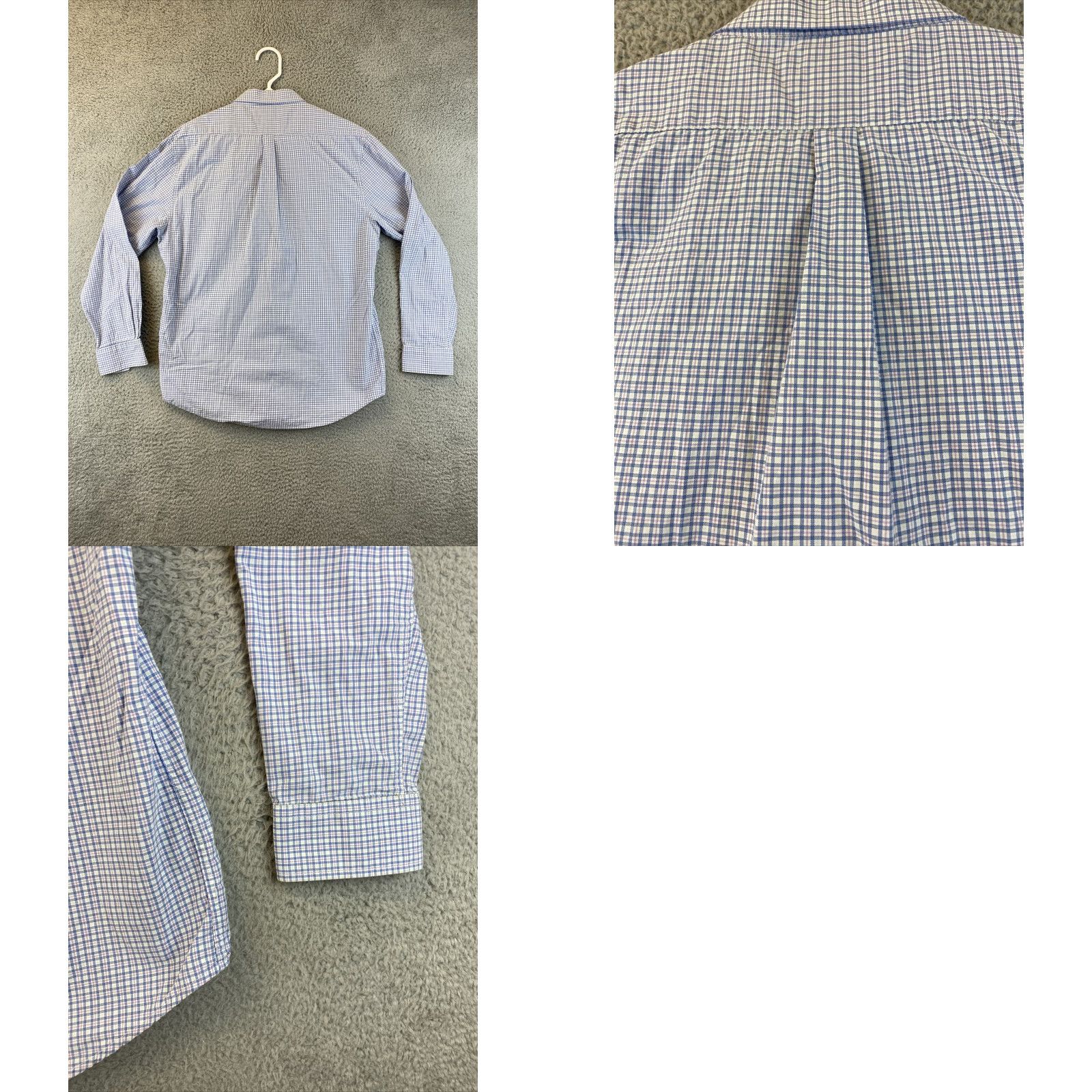 Nat Nast NAT NAST Classic Check Long Sleeve Button-Up Shirt Mens Large Blue White Size US L / EU 52-54 / 3 - 8 Thumbnail
