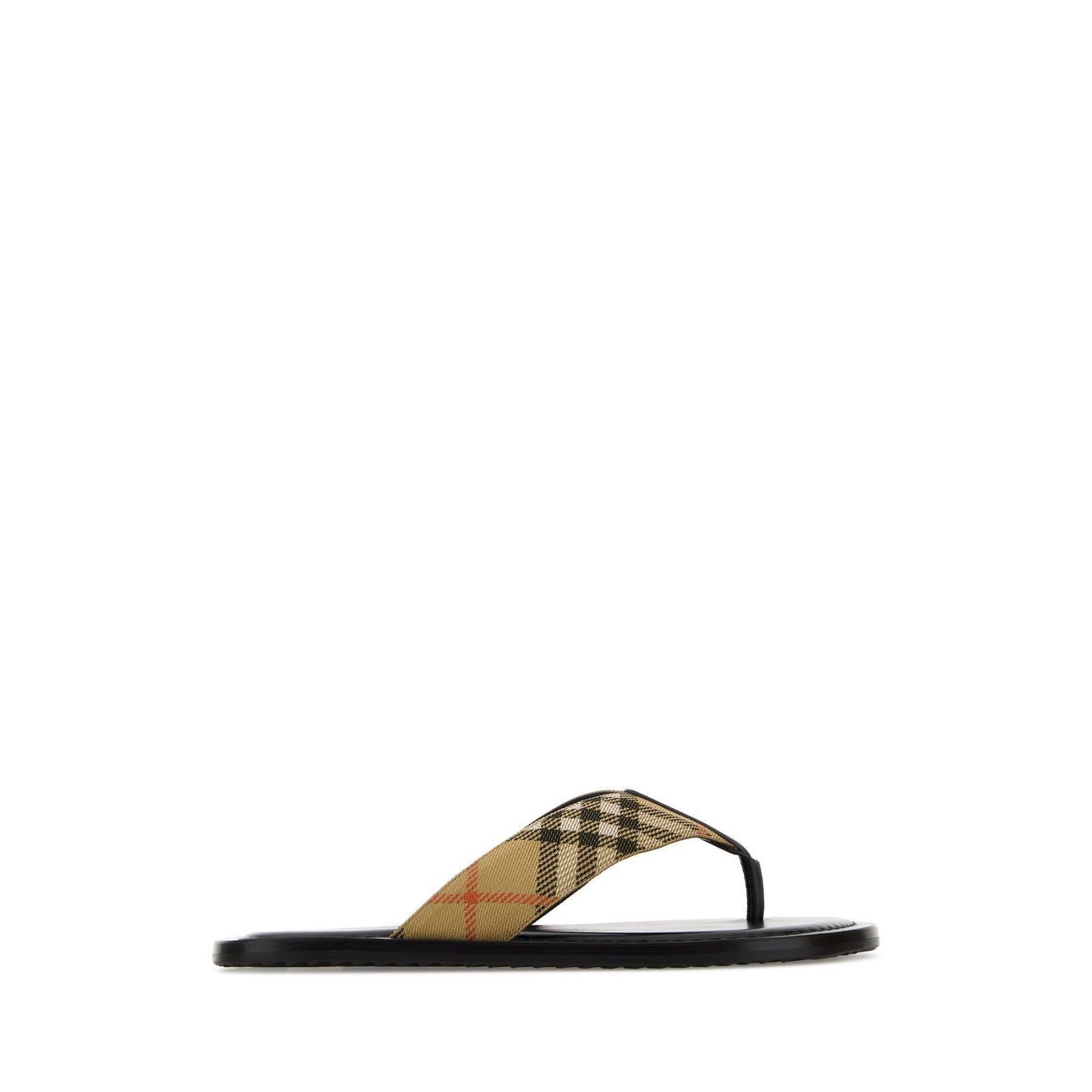 BURBERRY Beige Thong Sandals New (Euro Size:7;)