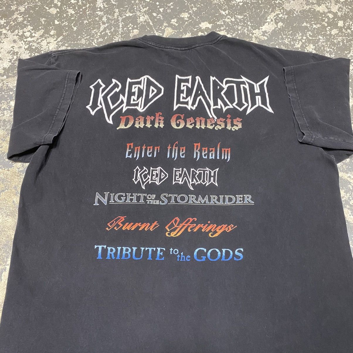 Band Tees × Vintage Vintage Iced Earth Cyngus Black Y2K Band Concert Tshirt Size US XL / EU 56 / 4 - 5 Thumbnail