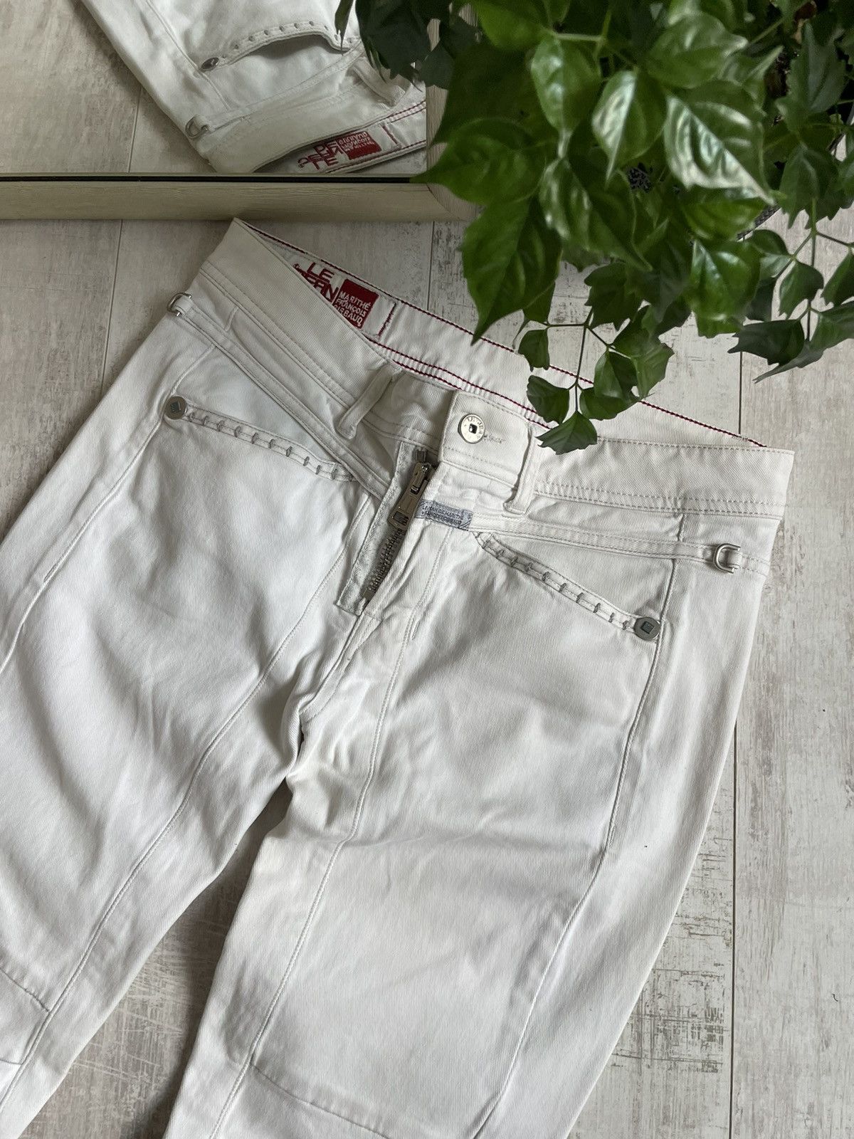 Marithe + Francois Girbaud Marithe Francois Girbaud Biker Denim Jeans Clasp Lighter Vtg Size 28" / US 6 / IT 42 - 8 Thumbnail