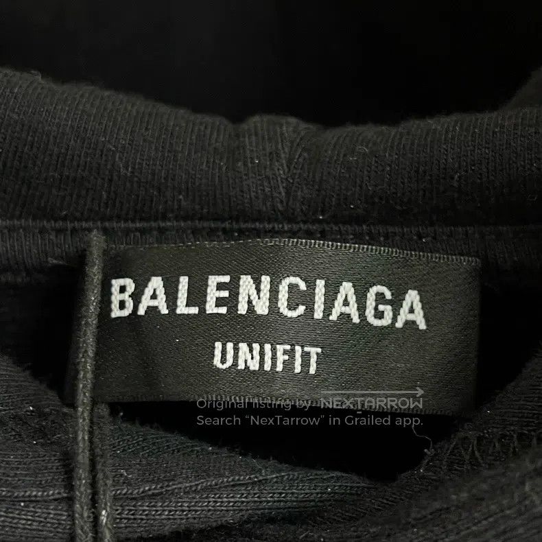 Balenciaga Balenciaga Black Hoodie with Red Logo Embroidery Size US S / EU 44-46 / 1 - 3 Thumbnail