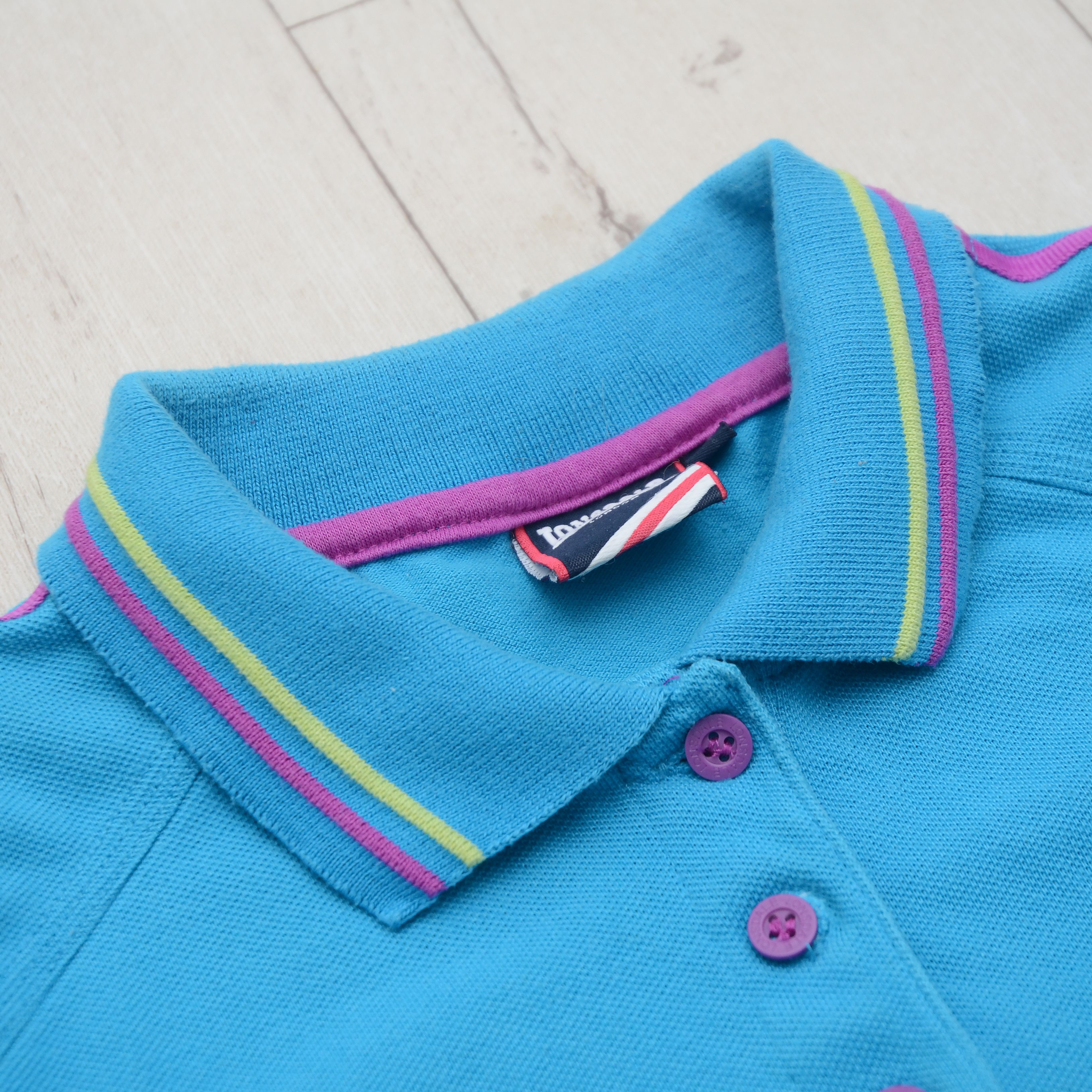 Lonsdale × Vintage Lonsdale London Women's Polo Shirt Blue Pink Trim M Casual Size M / US 6-8 / IT 42-44 - 8 Thumbnail