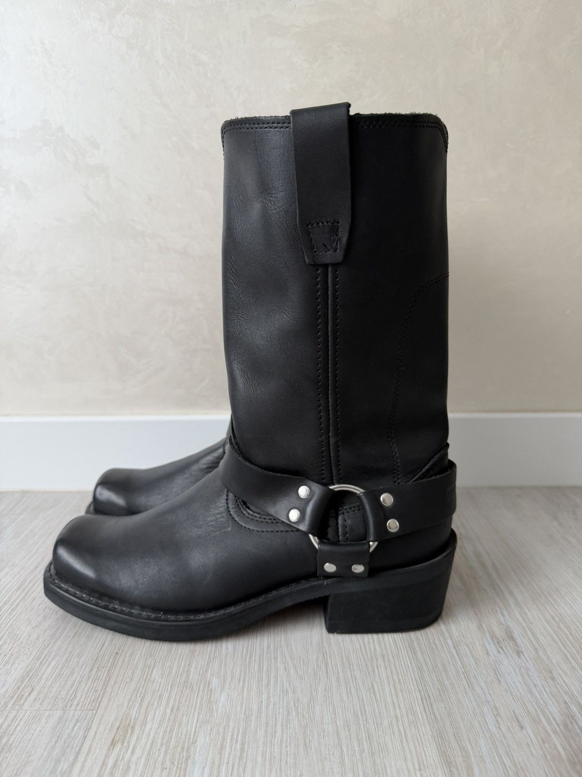If Six Was Nine Vintage Italian AS 98 Rick Owens Style Leather Biker Boots Size US 8 / EU 41 - 4 Thumbnail