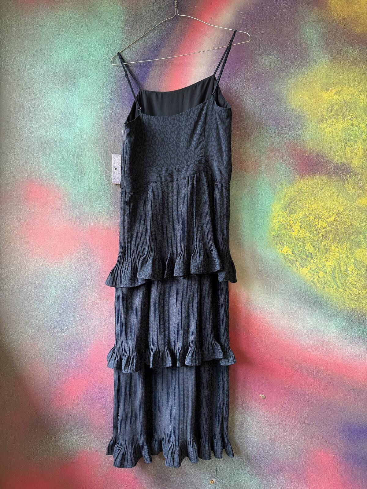 Other Whistles Animal Jacquard Pleated Maxi Dress 🖤 Size M / US 6-8 / IT 42-44 - 4 Thumbnail