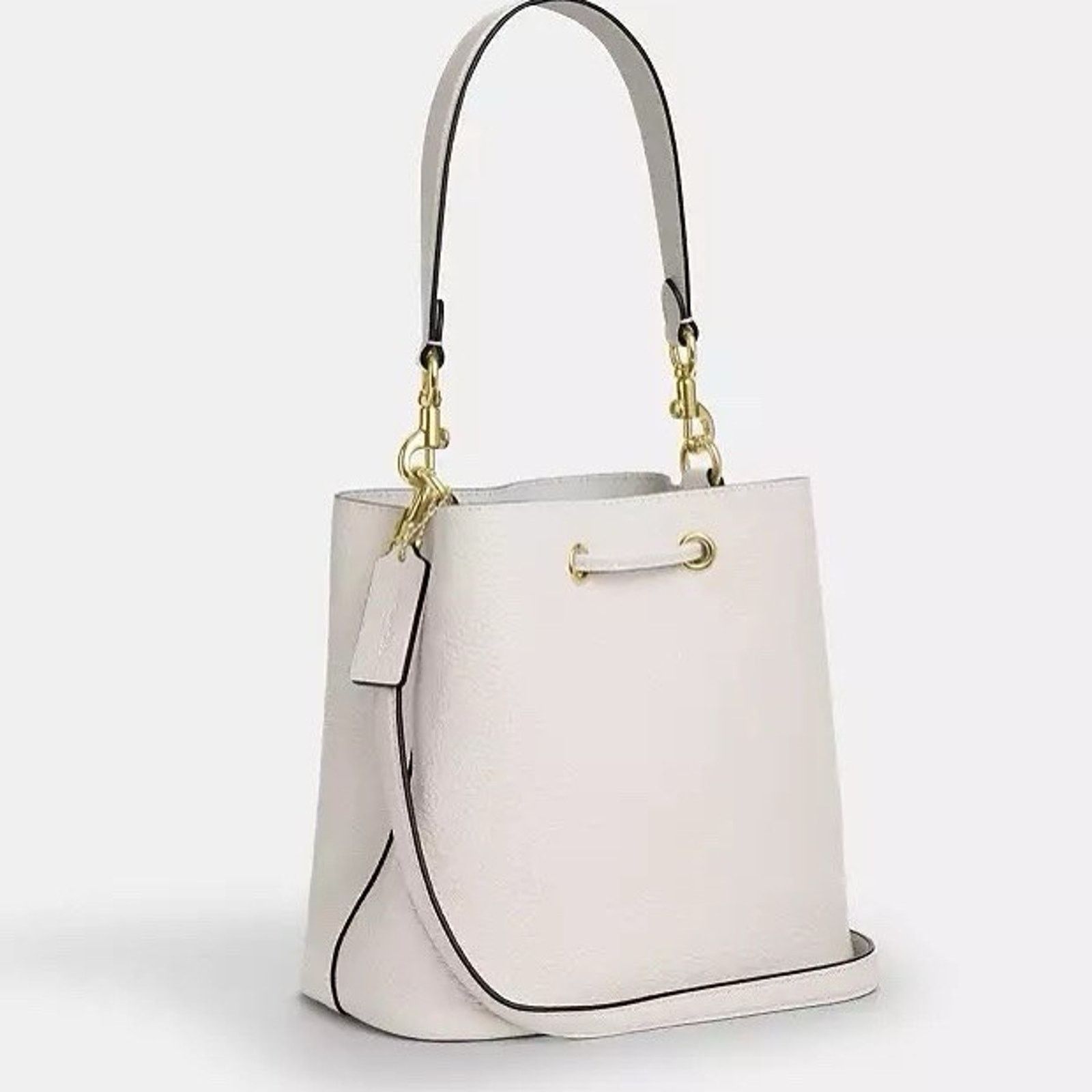 Coach NWT Coach Rowan Bucket Bag Leather CBH06 Gold/Chalk Size ONE SIZE - 10 Thumbnail