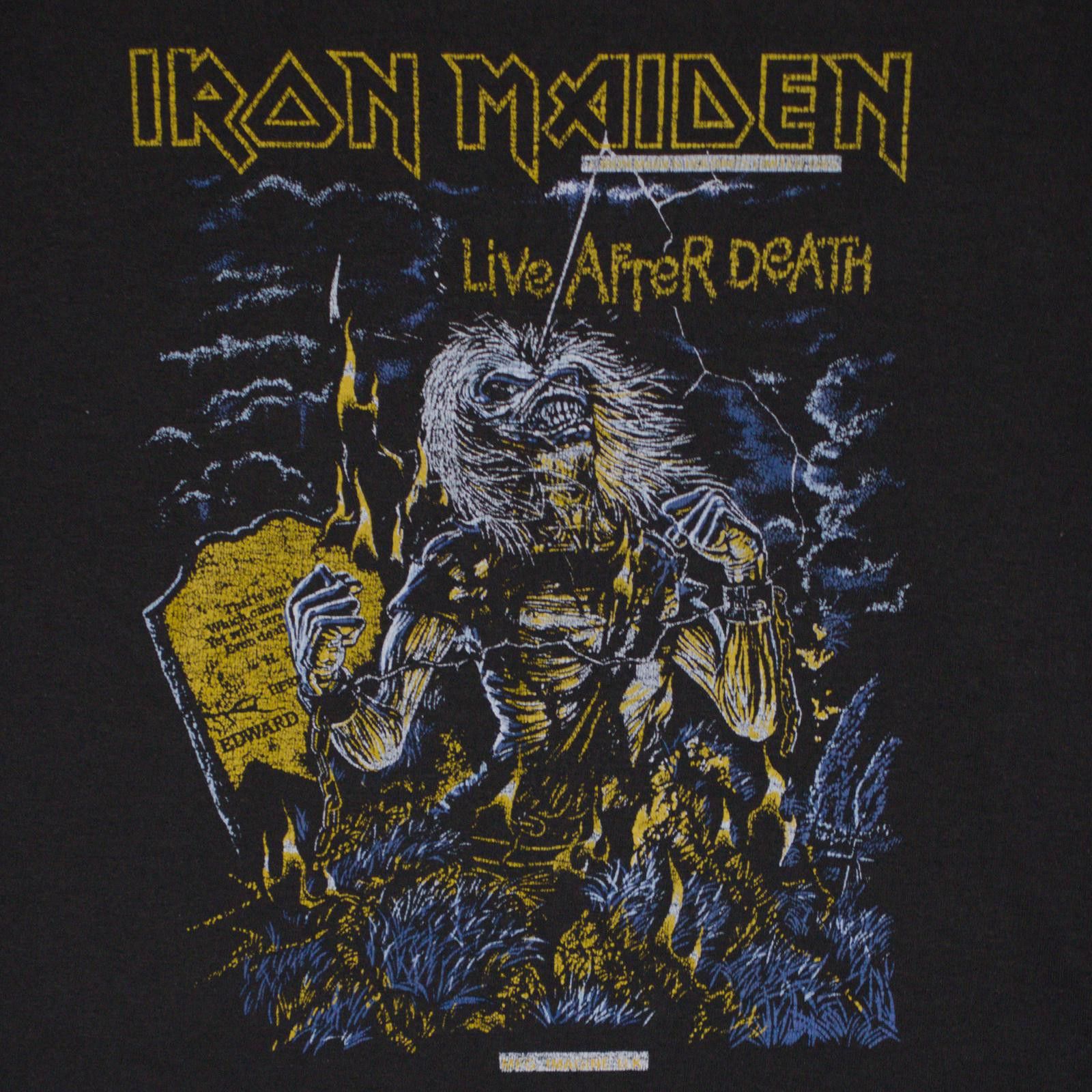 Vintage 90’s Iron Maiden Live After Death Tee Size US M / EU 48-50 / 2 - 2 Thumbnail