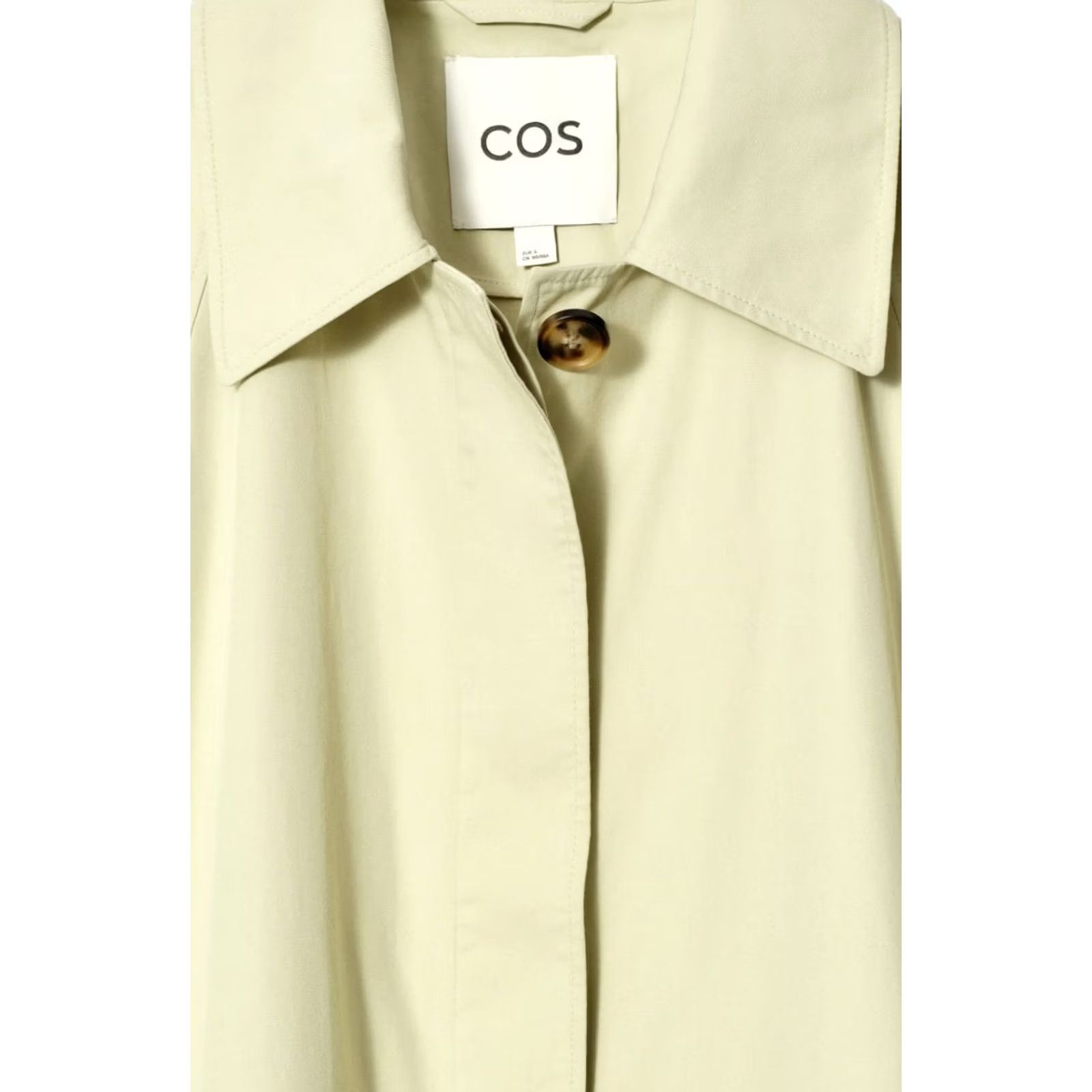 Cos COS oversized voluminous car coat Trench Jacket Light Green Cotton Blend Size M / US 6-8 / IT 42-44 - 3 Thumbnail
