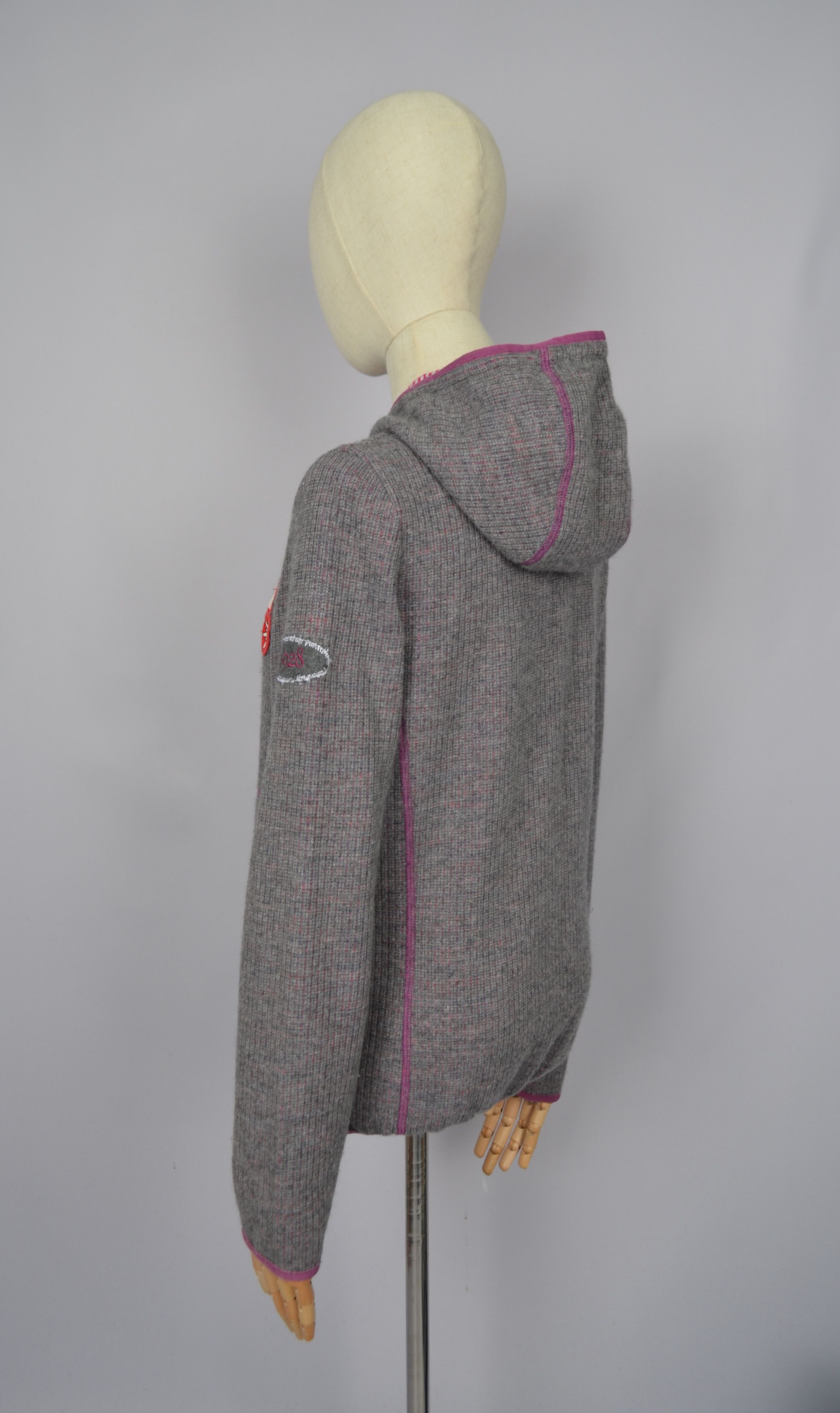 Designer Almgwand Austria Knit Full Zip Lined Jacket Hoodie Ski Apres Size M / US 6-8 / IT 42-44 - 10 Thumbnail