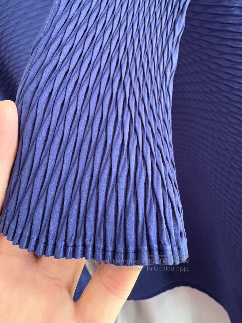 Issey Miyake Issey Miyake Navy Blue Small Fish-Scale Dress Size M / US 6-8 / IT 42-44 - 7 Thumbnail