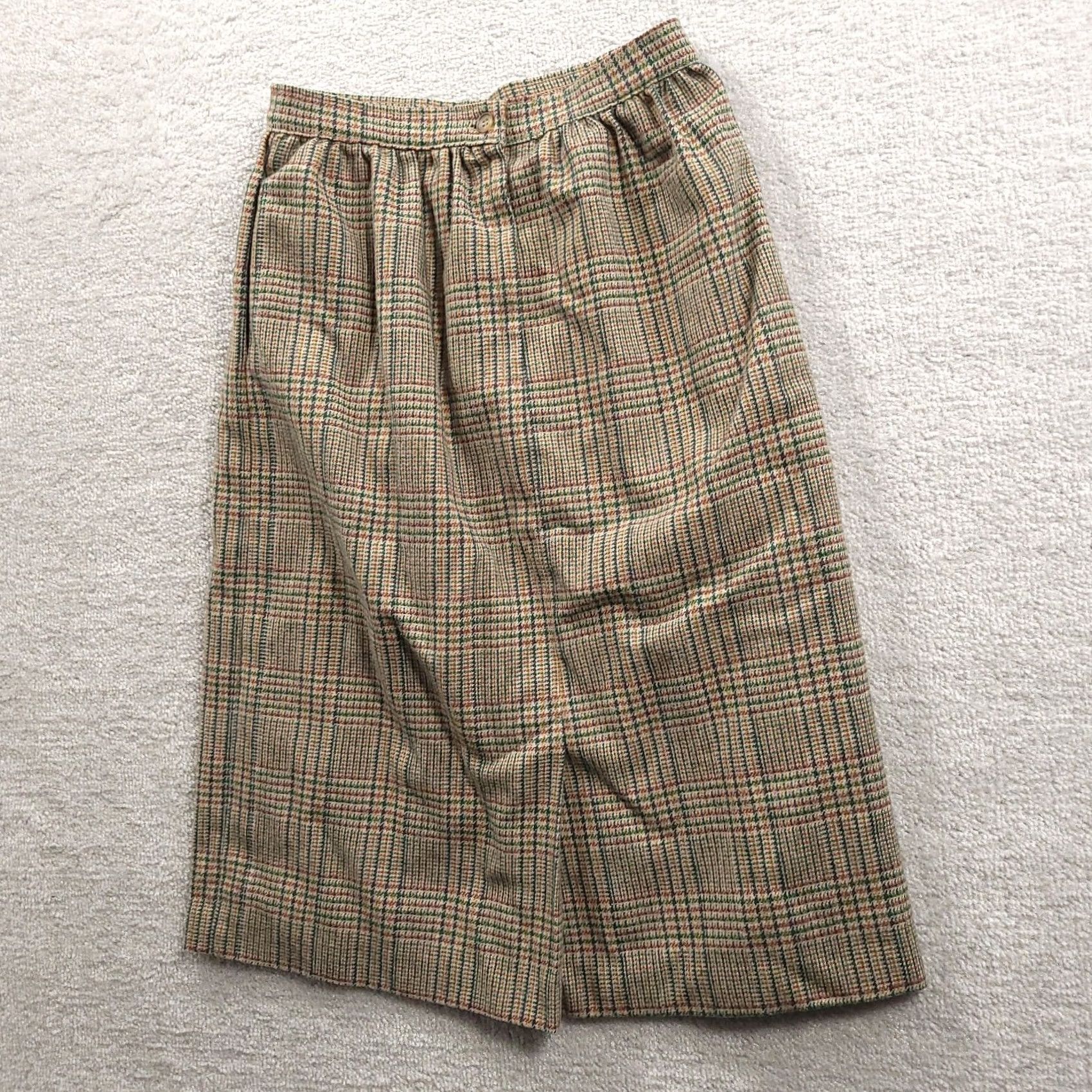Jantzen VINTAGE JANTZEN Wool Pleated Plaid Skirt Womens Sz 10 USA Made Lined Front Slit Size 32" / US 10 / IT 46 - 2 Thumbnail