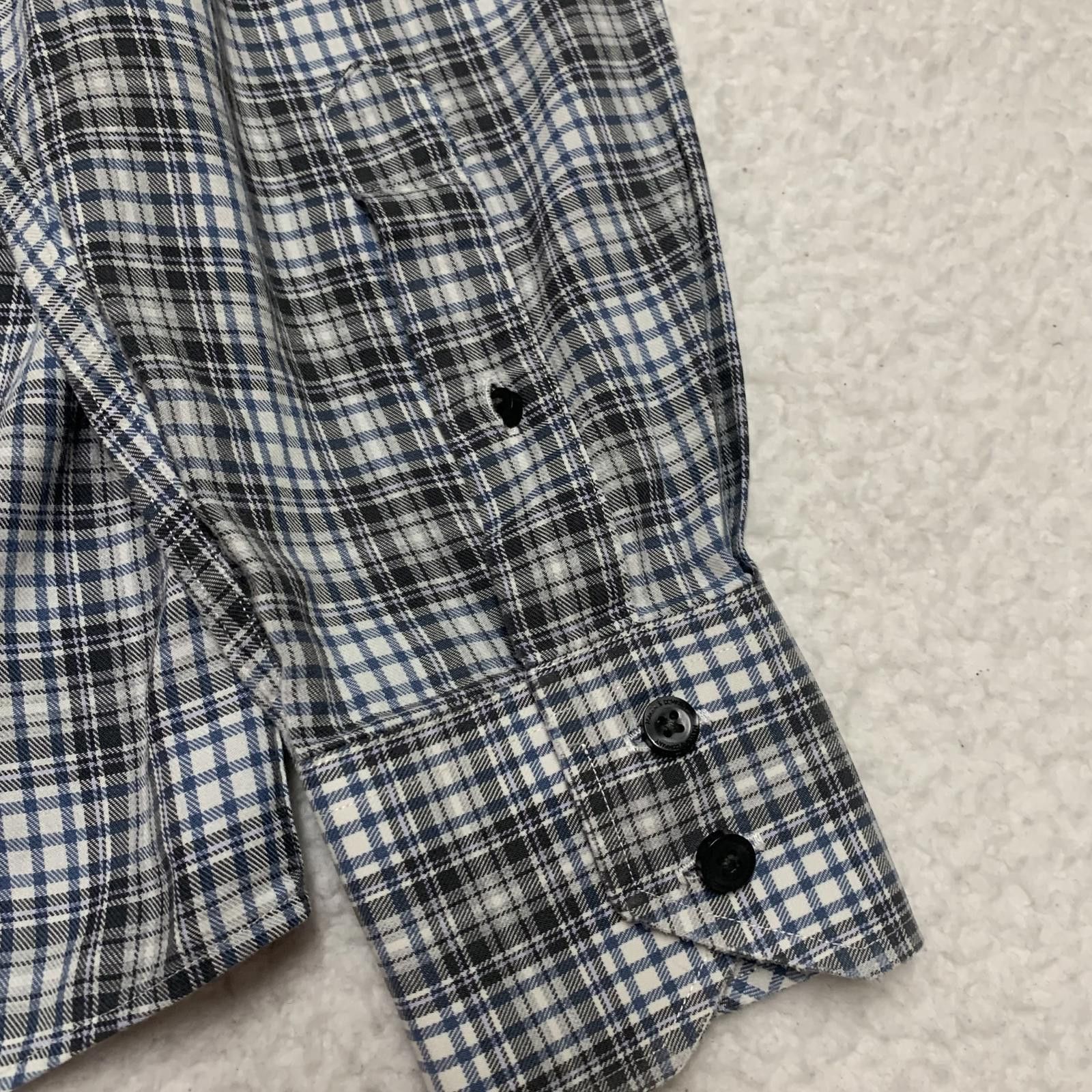 Other Maker Company Mens Large Black Gray Classic Plaid Shirt Size 42R - 11 Thumbnail