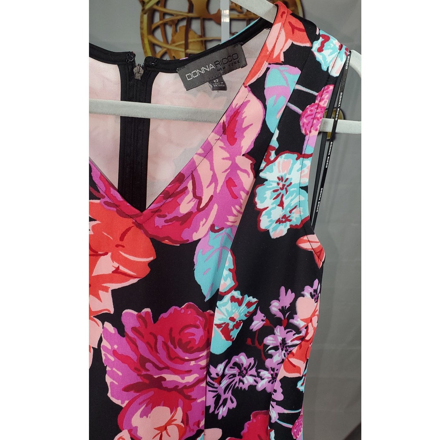 Other Donna Ricco NewYork Floral Sleeveless Dress Lace Hem Size 12 Size XL / US 12-14 / IT 48-50 - 5 Thumbnail