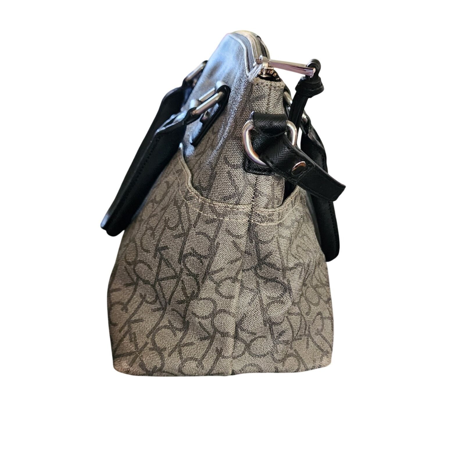 Calvin Klein Calvin Klein faux leather silver and black crossbody bag Size ONE SIZE - 4 Thumbnail