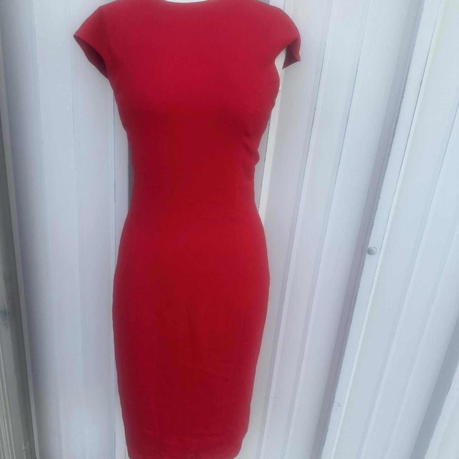 Other BICHON Dress Vintage Red Midi Pencil Dress - Size 8 Size ONE SIZE - 2 Thumbnail