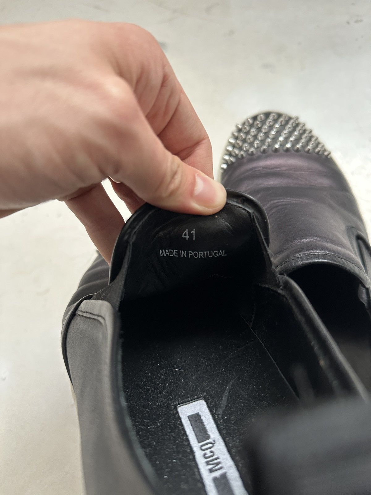 Alexander McQueen × MCQ Alexander McQueen leather silver studs slip-on Size US 8.5 / EU 41-42 - 9 Thumbnail